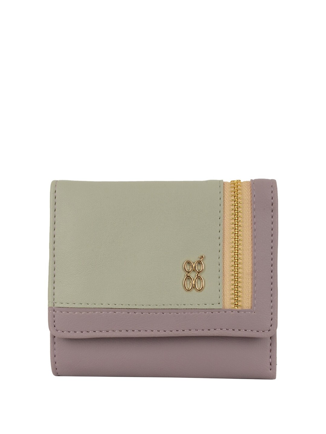 

Baggit Women PU Three Fold Wallet, Purple