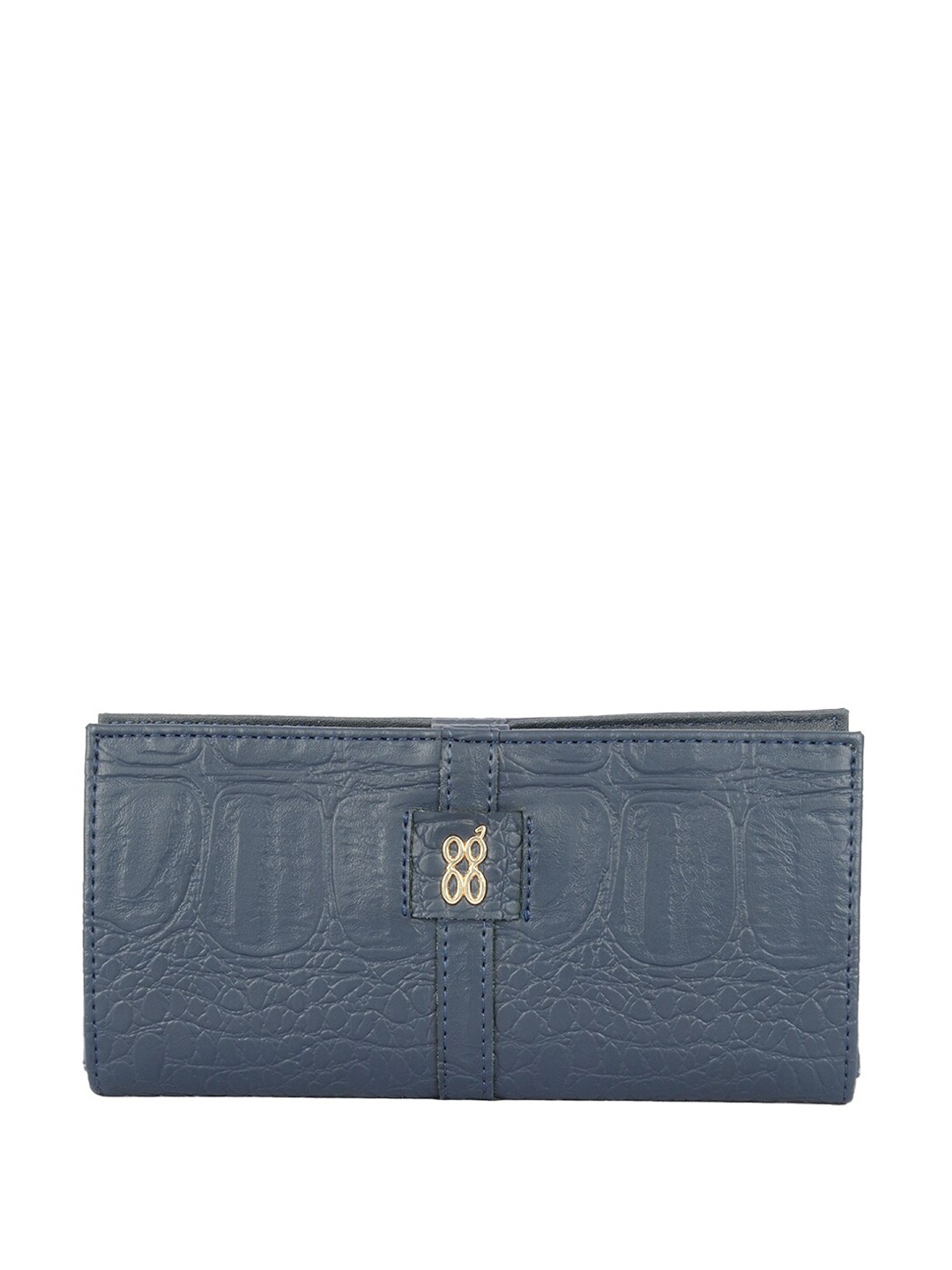 

Baggit Women Textured PU Two Fold Wallet, Blue