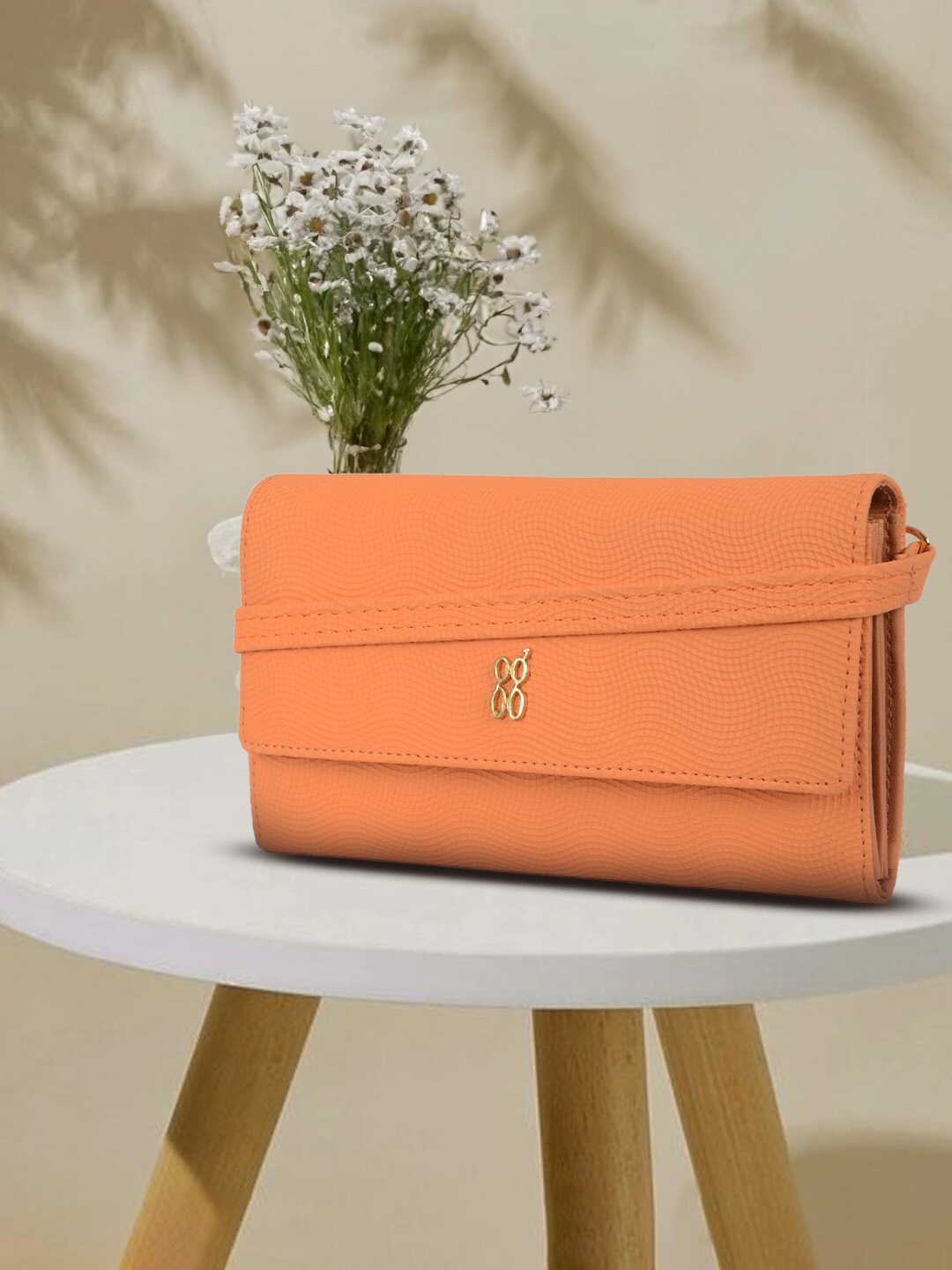 

Baggit Women PU Zip Around Wallet, Orange