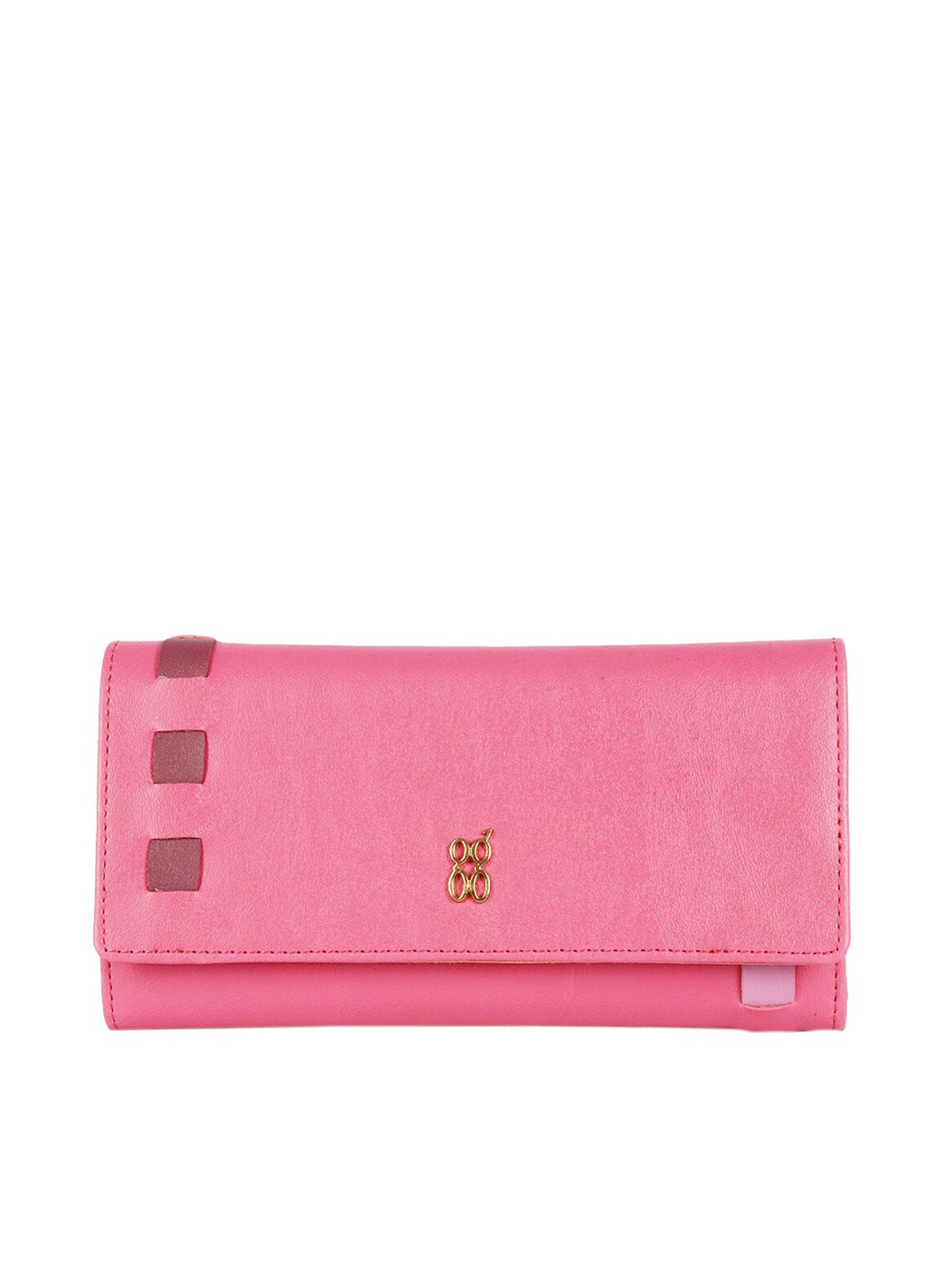 

Baggit Women PU Three Fold Wallet, Pink