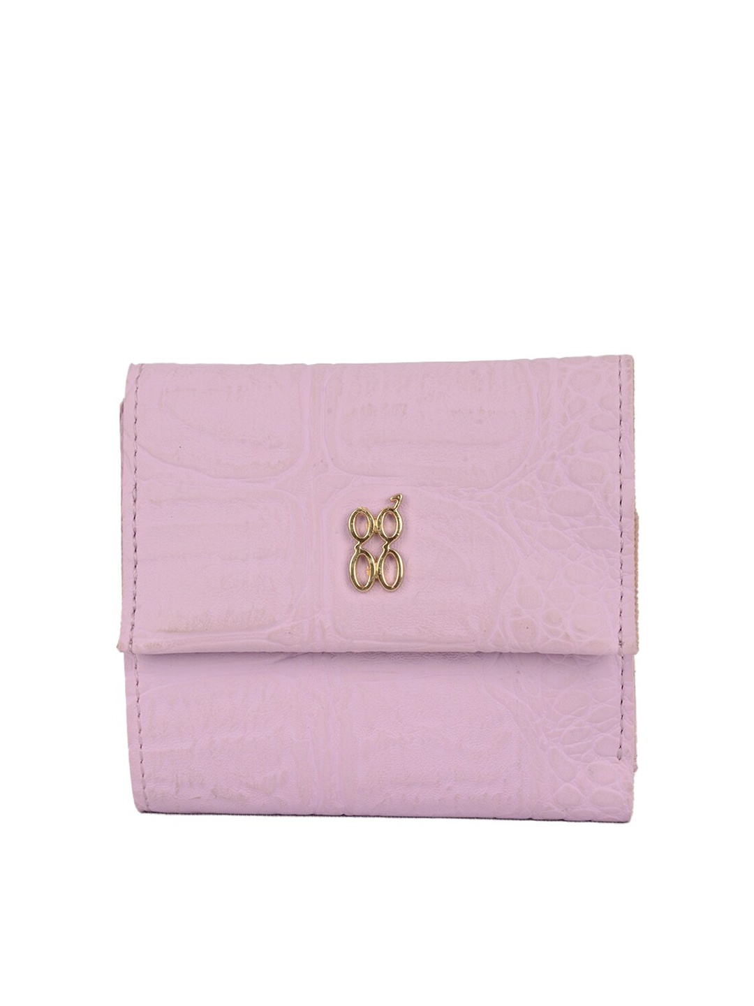 

Baggit Women Textured PU Three Fold Wallet, Violet