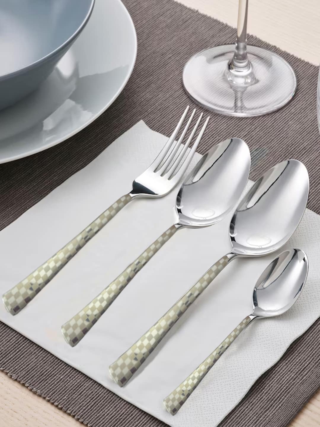 

TROOZY Silver-Toned 25 Pieces Steel Lasser Cutlery Sets