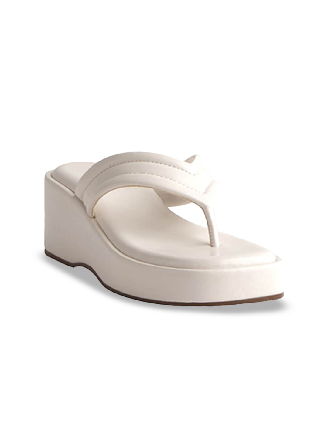 

ERIDANI Open Toe Wedge Heels, White