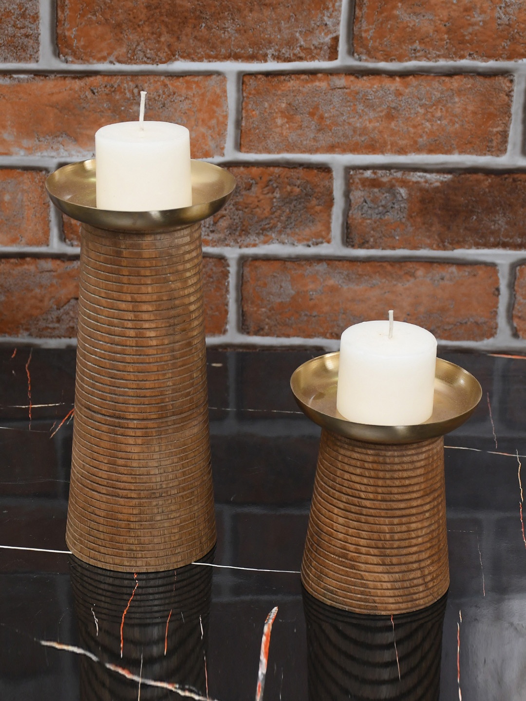 

Maison Modern Unisex Brown Candle Holders