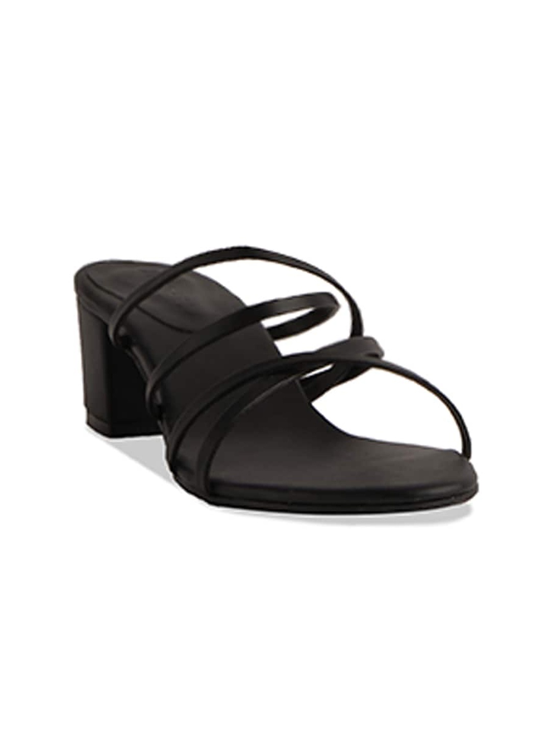 

ERIDANI Open Toe Block Heels, Black
