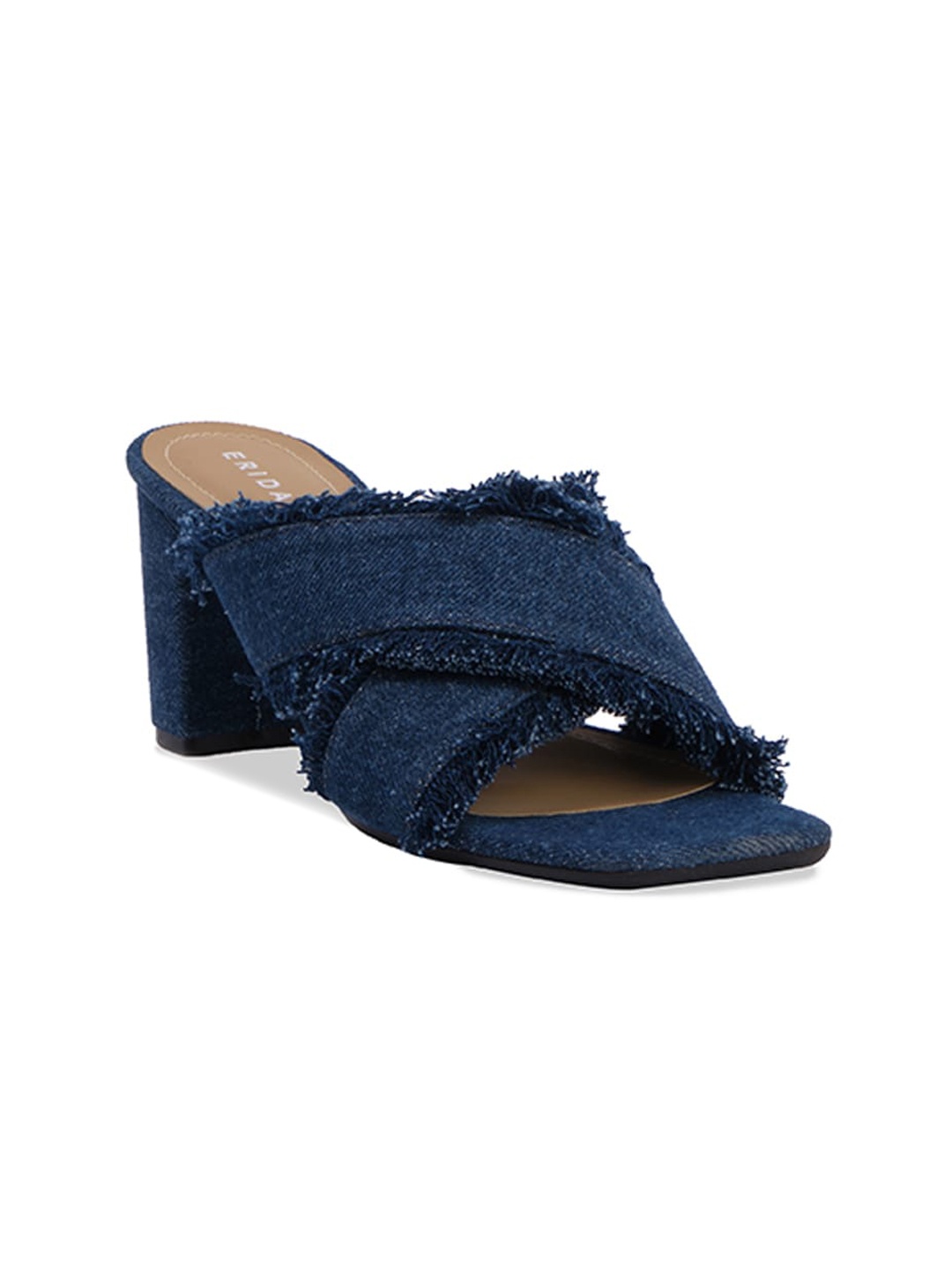 

ERIDANI Open Toe Block Heels, Blue