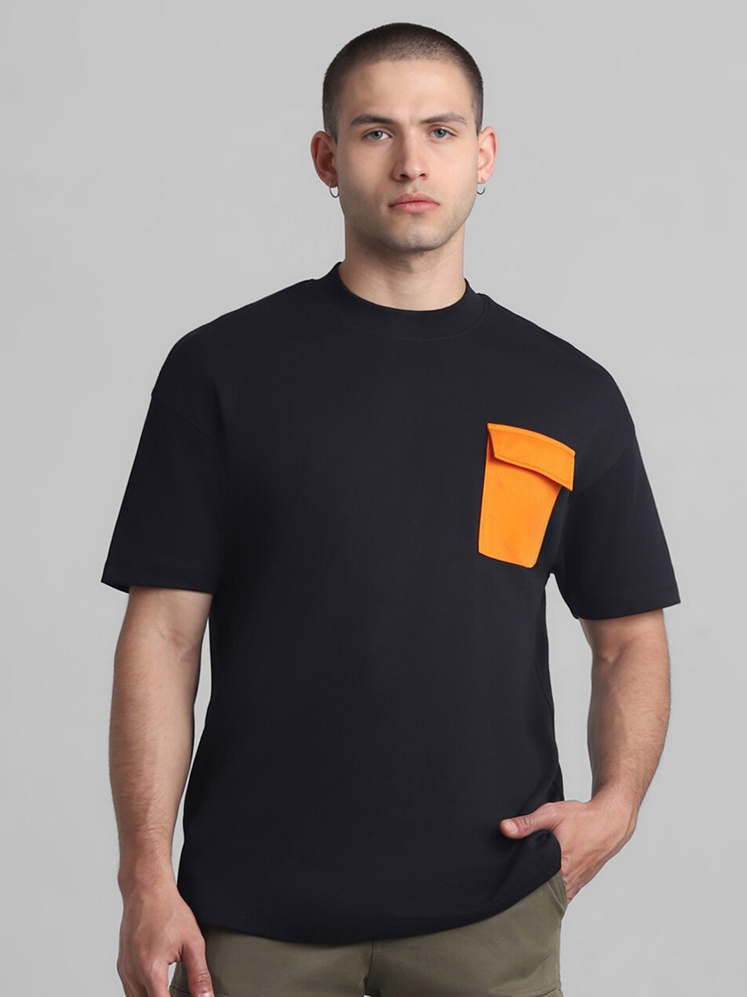 

Jack & Jones Pure Cotton Oversized T-shirt, Black