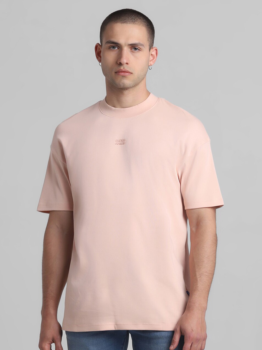 

Jack & Jones Pure Cotton Oversized T-shirt, Pink