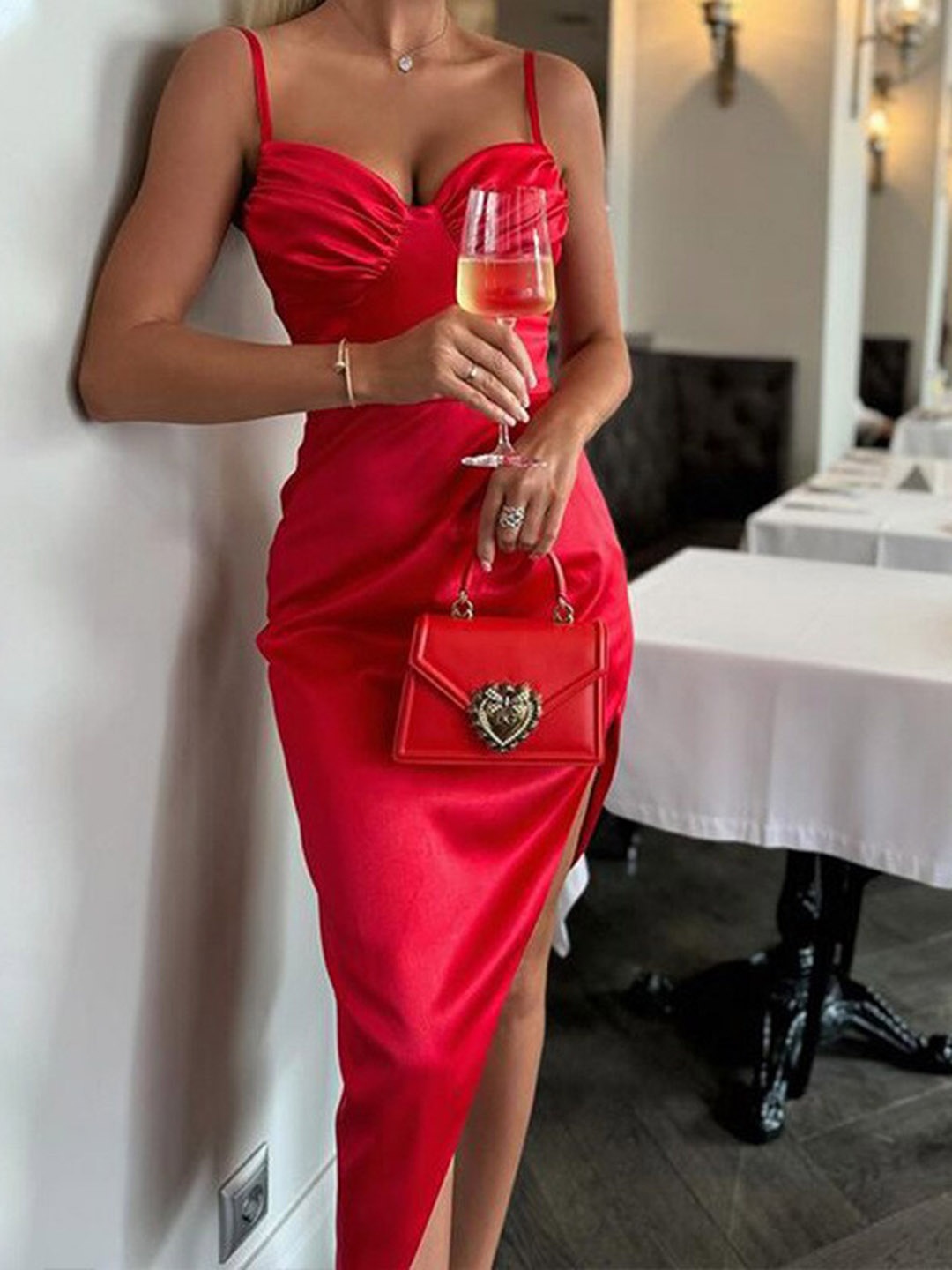 

StyleCast Sheath Maxi Dress, Red