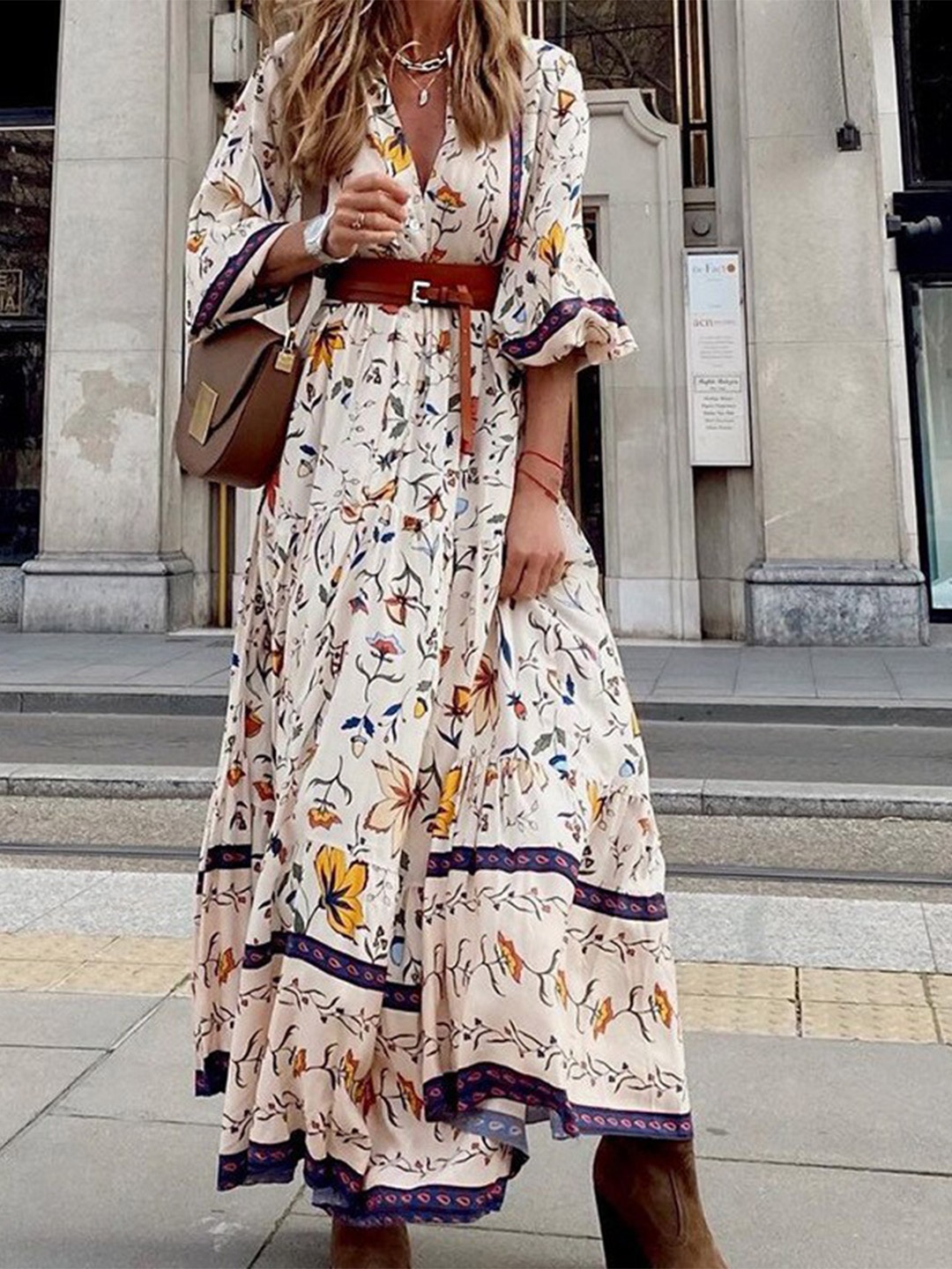 

StyleCast Women Floral Printed Maxi Dress, White