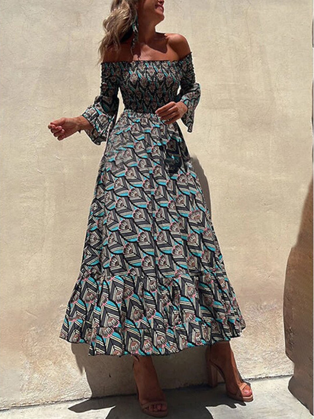 

StyleCast Printed Maxi Dress, Black