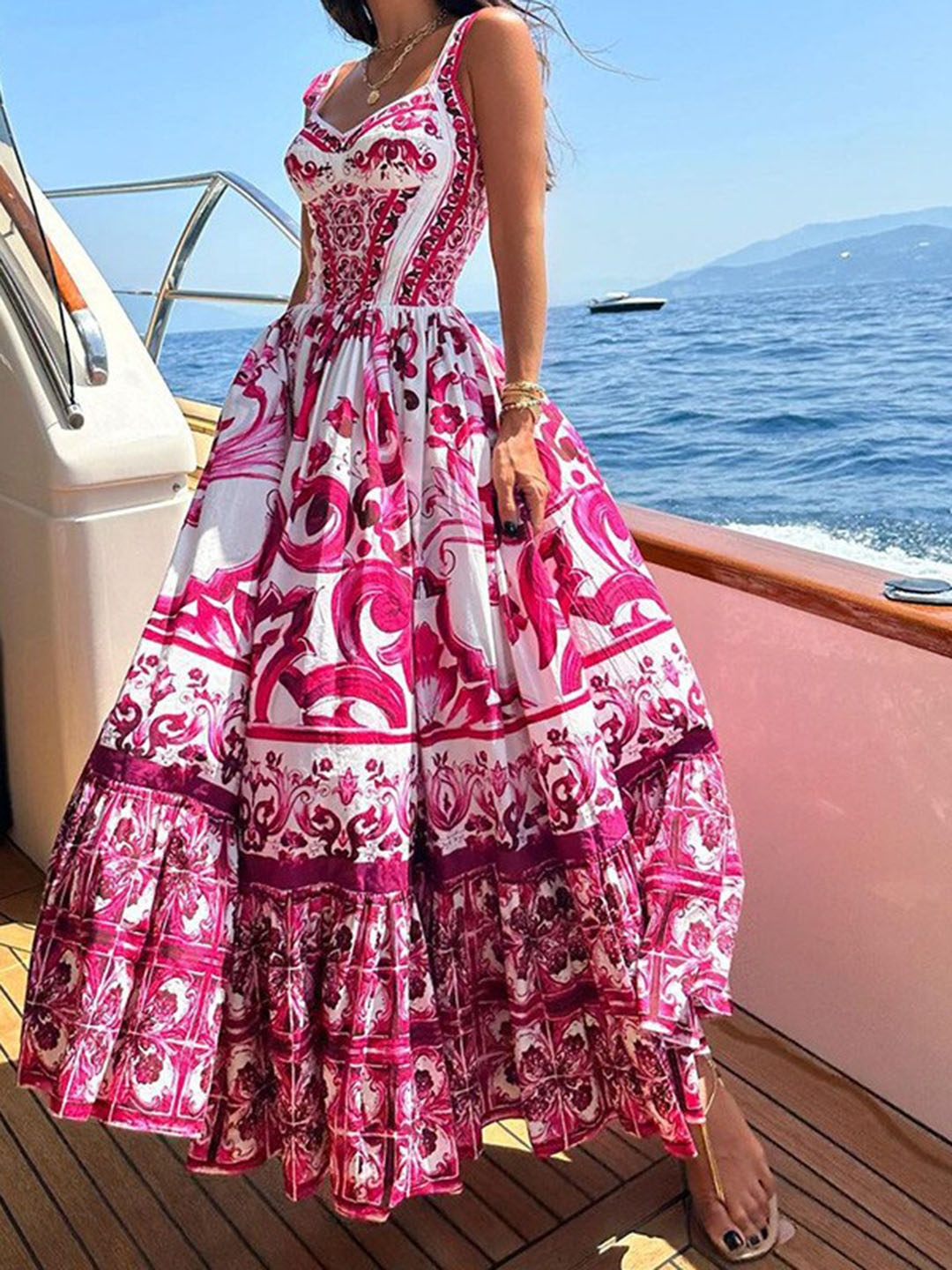 

StyleCast Bohemian Printed Maxi Dress, Pink