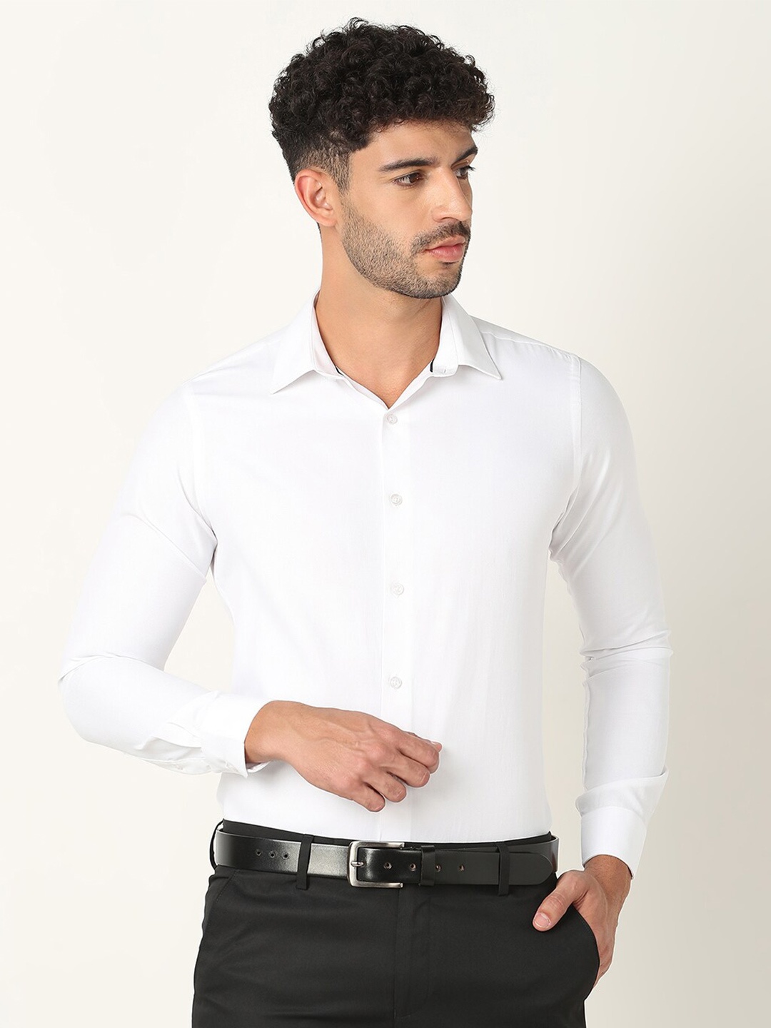 

R&B Slim Fit Formal Shirt, White