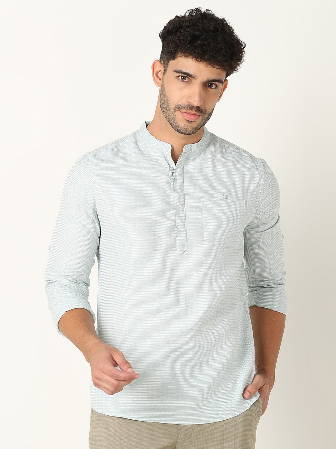 

R&B Men Opaque Casual Shirt, Green