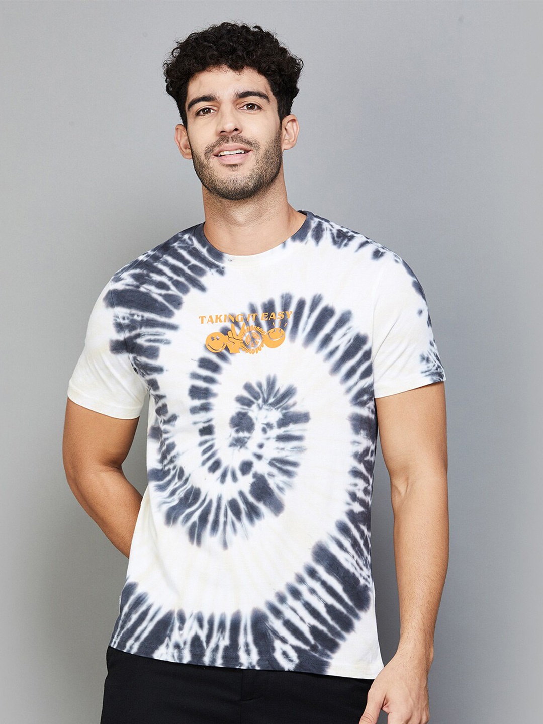 

SmileyWorld Men Typography Printed T-shirt, White