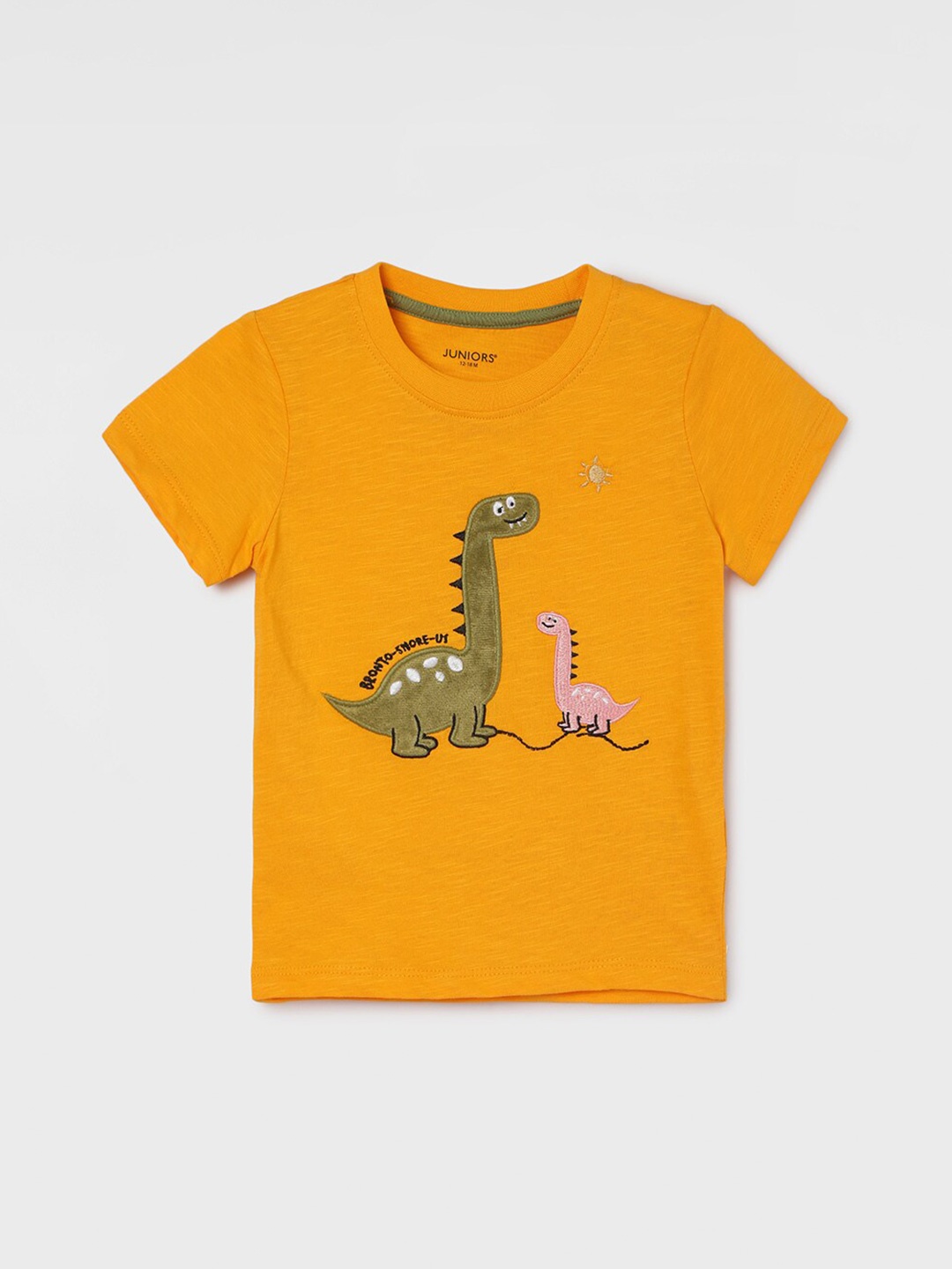 

Juniors by Lifestyle Boys Typography Printed T-shirt, Mustard