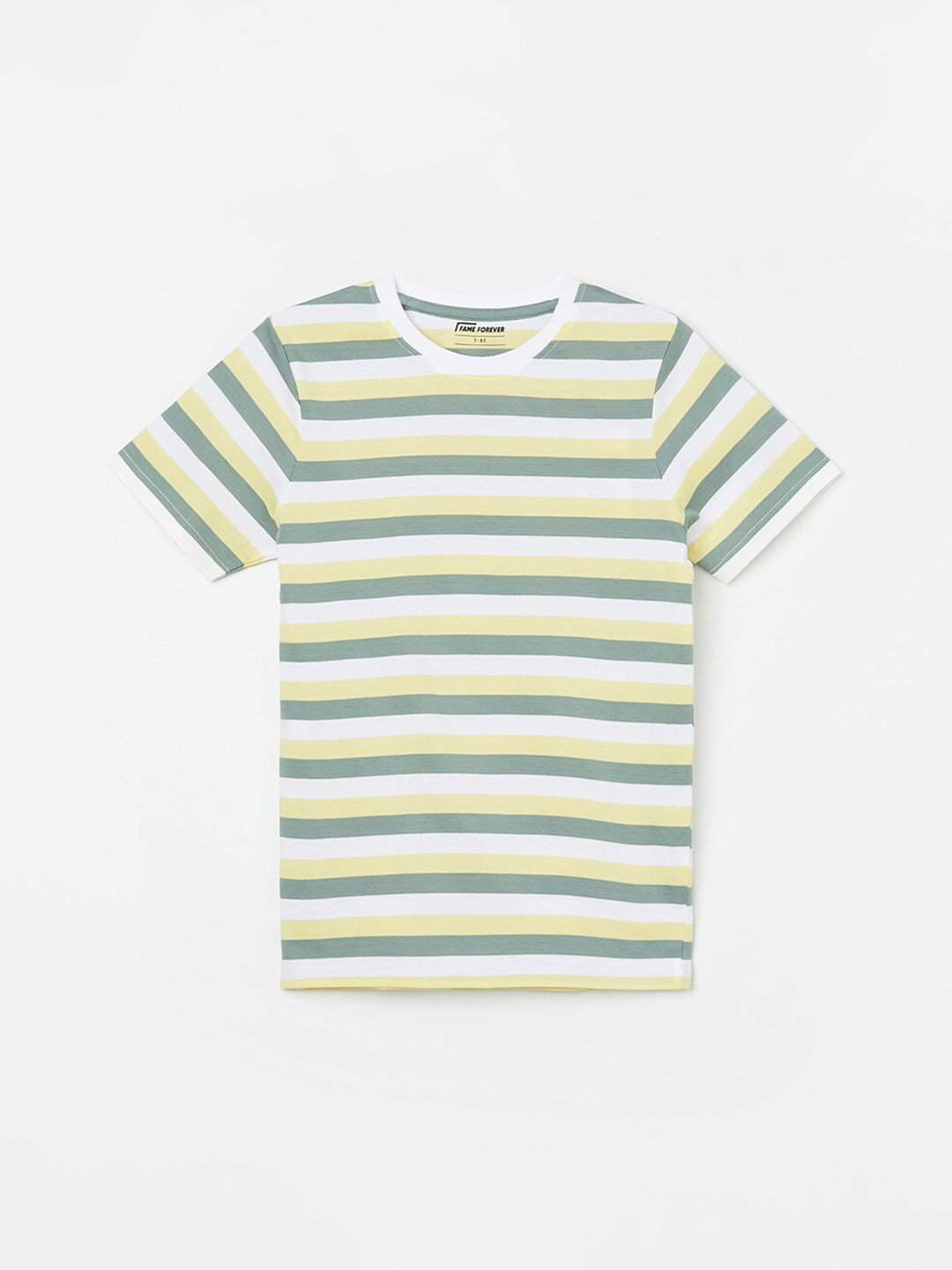 

Fame Forever by Lifestyle Boys Striped T-shirt, Yellow