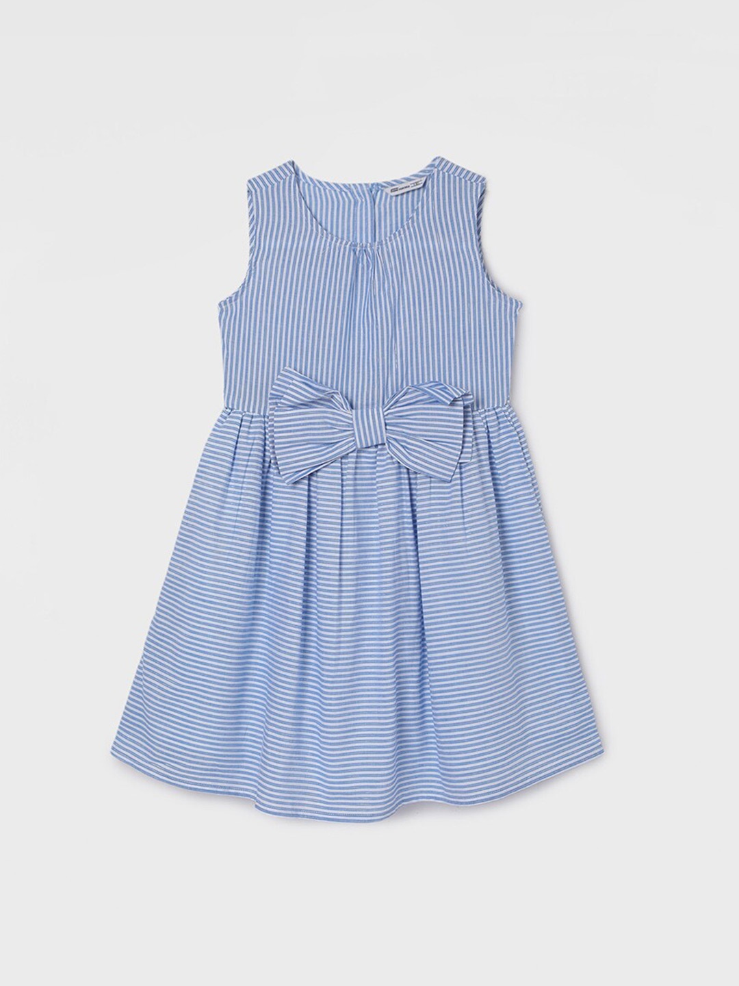 

Fame Forever by Lifestyle Girls Striped Fit & Flare Bow Dress, Blue