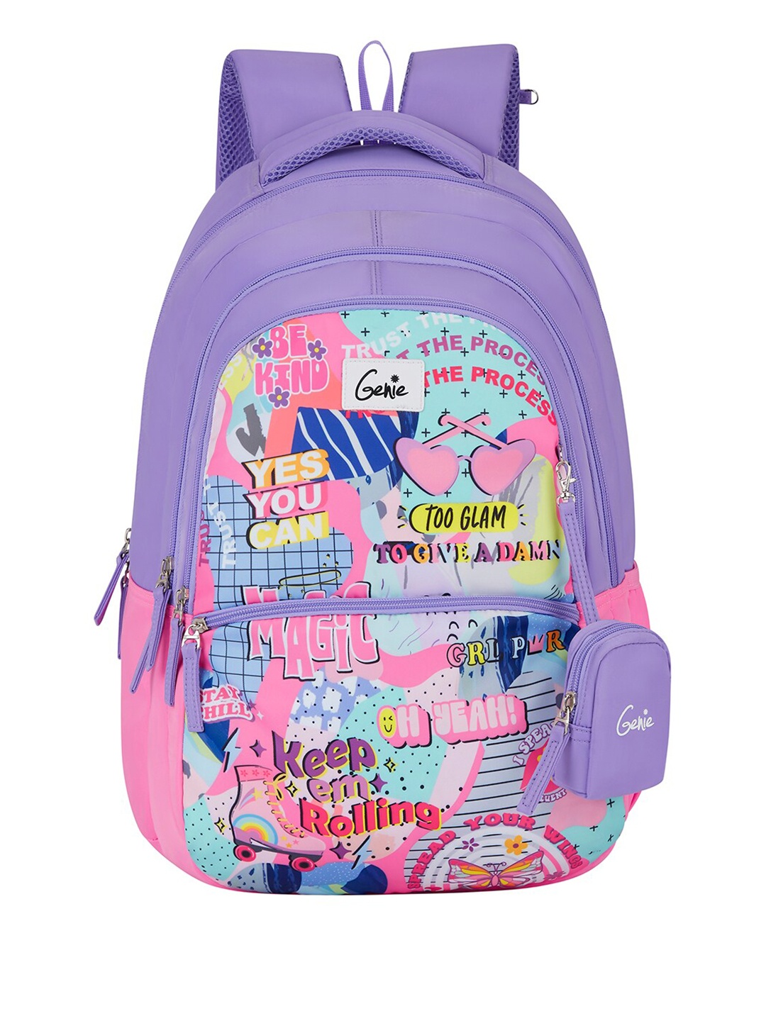 

Genie Girls Graphic Backpack, Purple