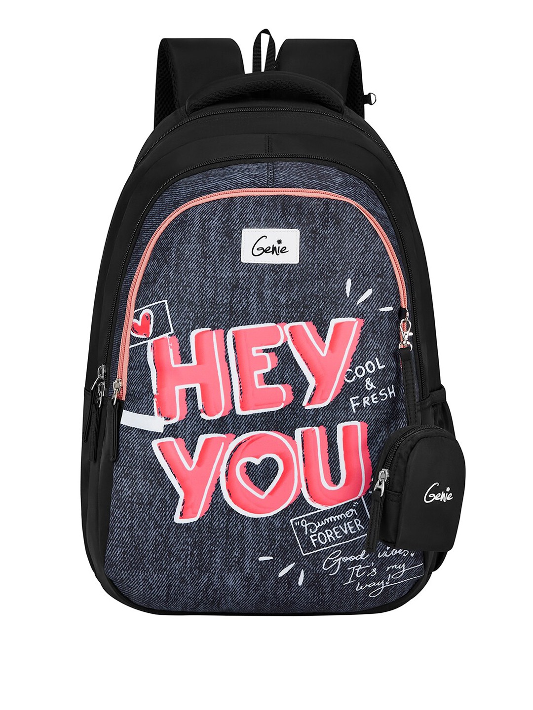 

Genie Girls Typography Backpack, Black