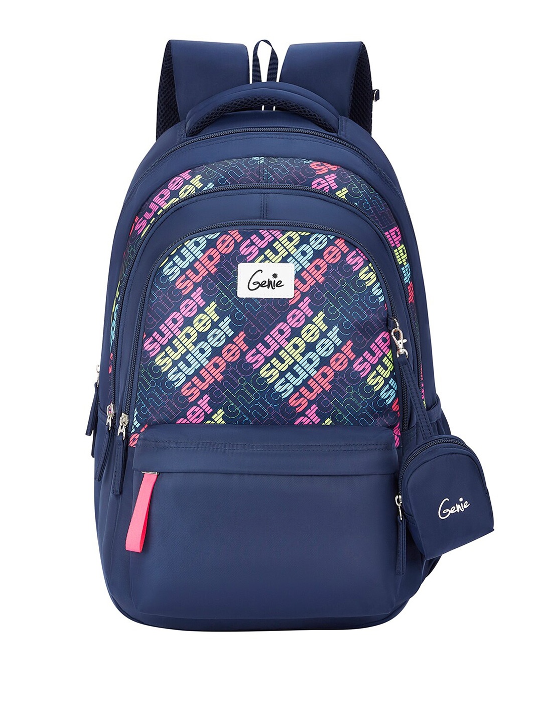 

Genie Girls Typography Backpack, Navy blue