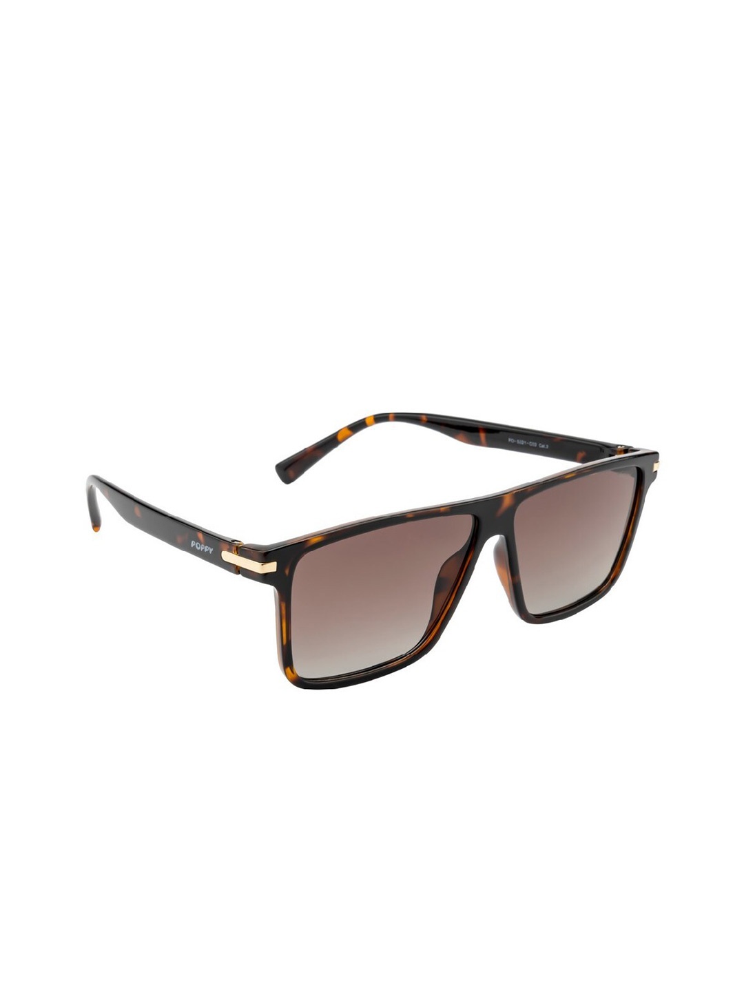 

POPPY Men Wayfarer Sunglasses with UV Protected Lens, Brown