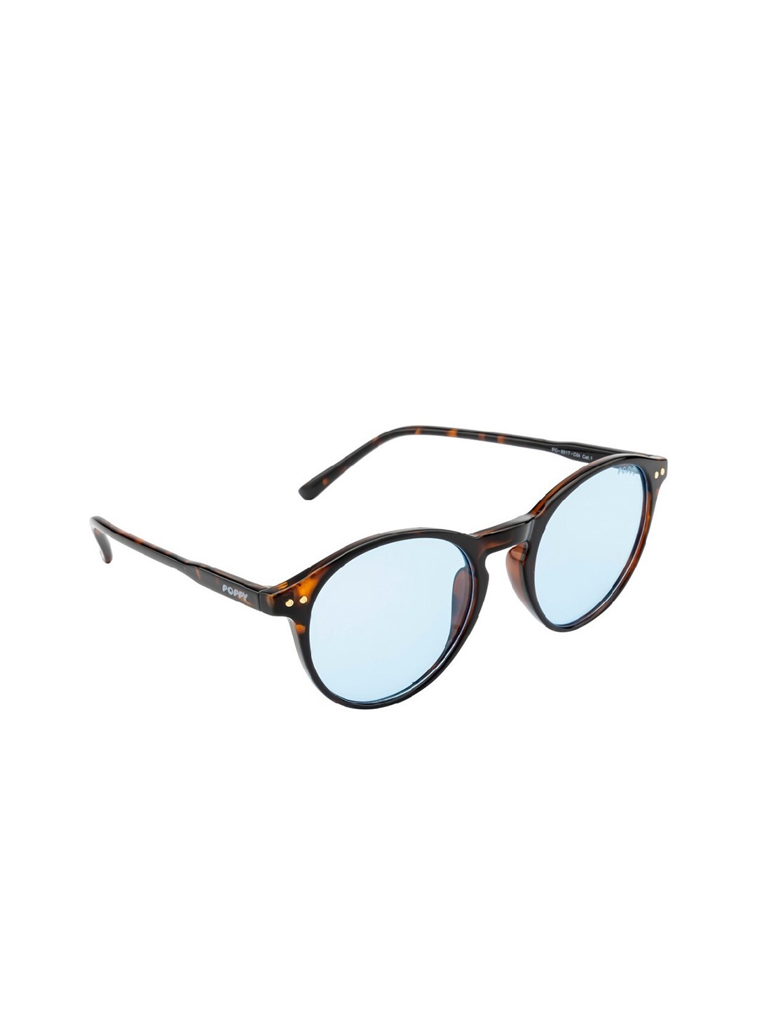 

POPPY Unisex Round Sunglasses with UV Protected Lens, Blue