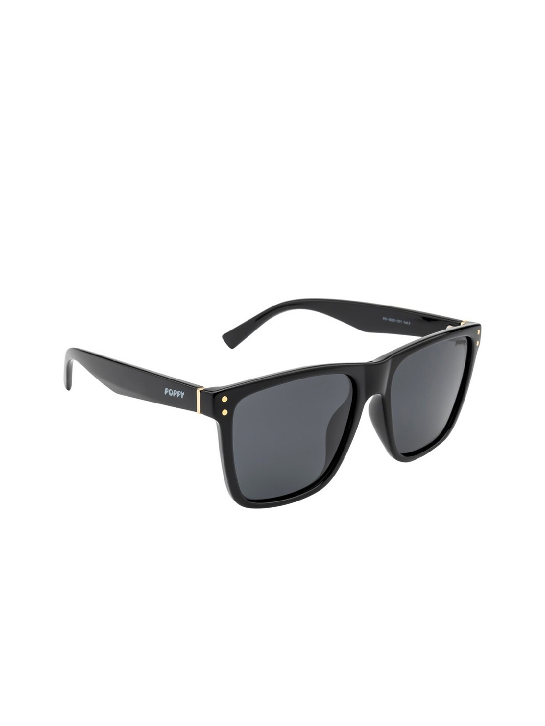 

POPPY Men Square Sunglasses with Polarised and UV Protected Lens PO-5020-C01, Black