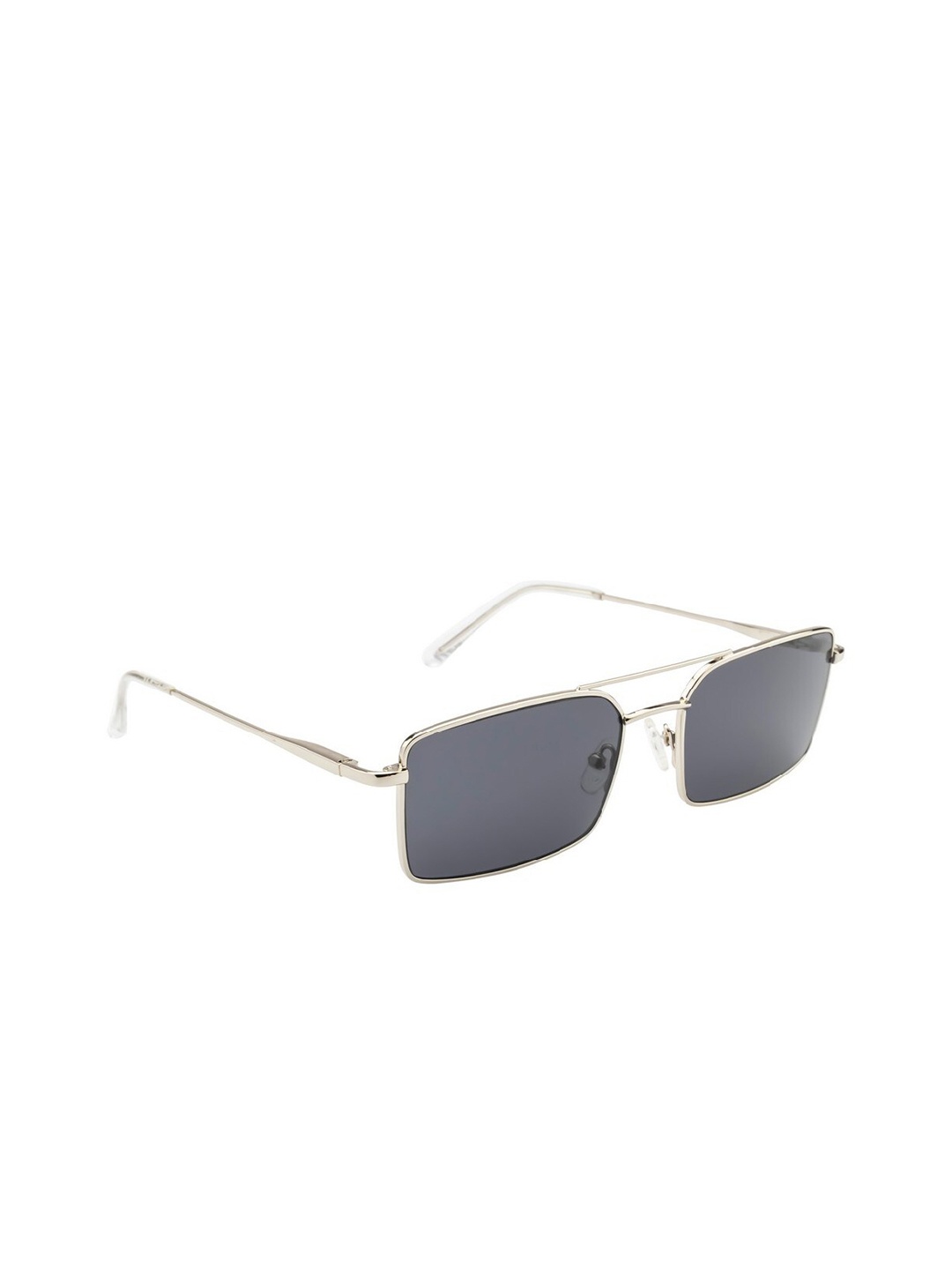

POPPY Men Rectangle Sunglasses with UV Protected Lens PO-5005-C03, Silver