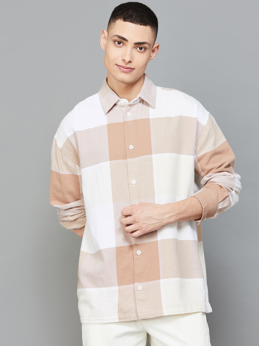 

Fame Forever by Lifestyle Men Opaque Casual Shirt, Beige