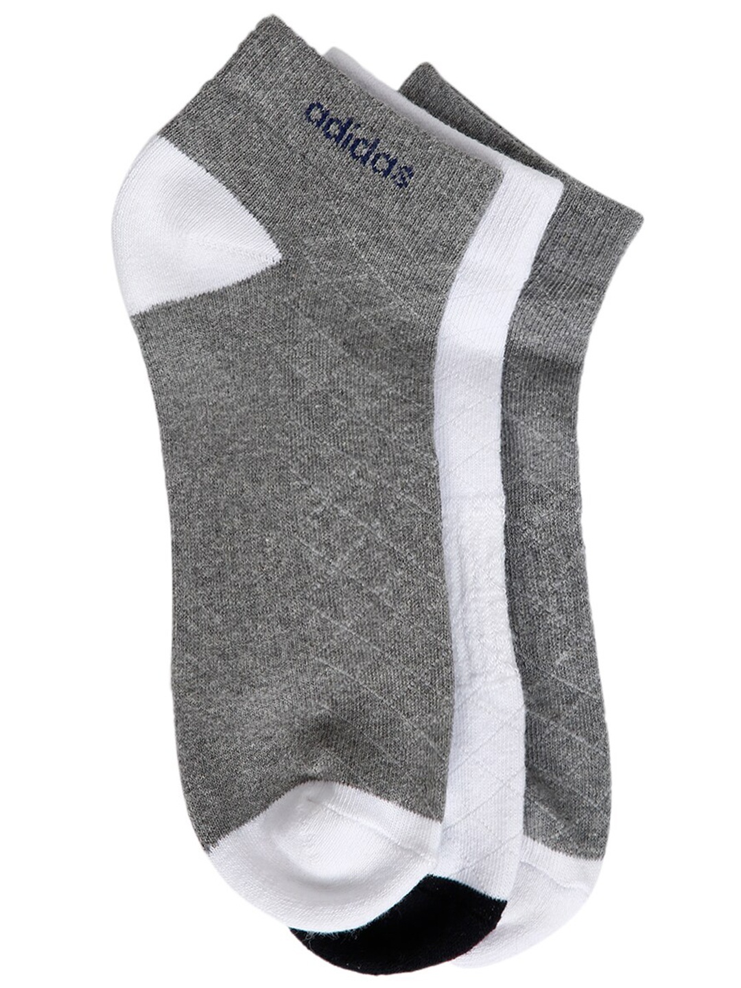 

ADIDAS Men Pack of 3 Assorted Flat Low Cut Socks, White