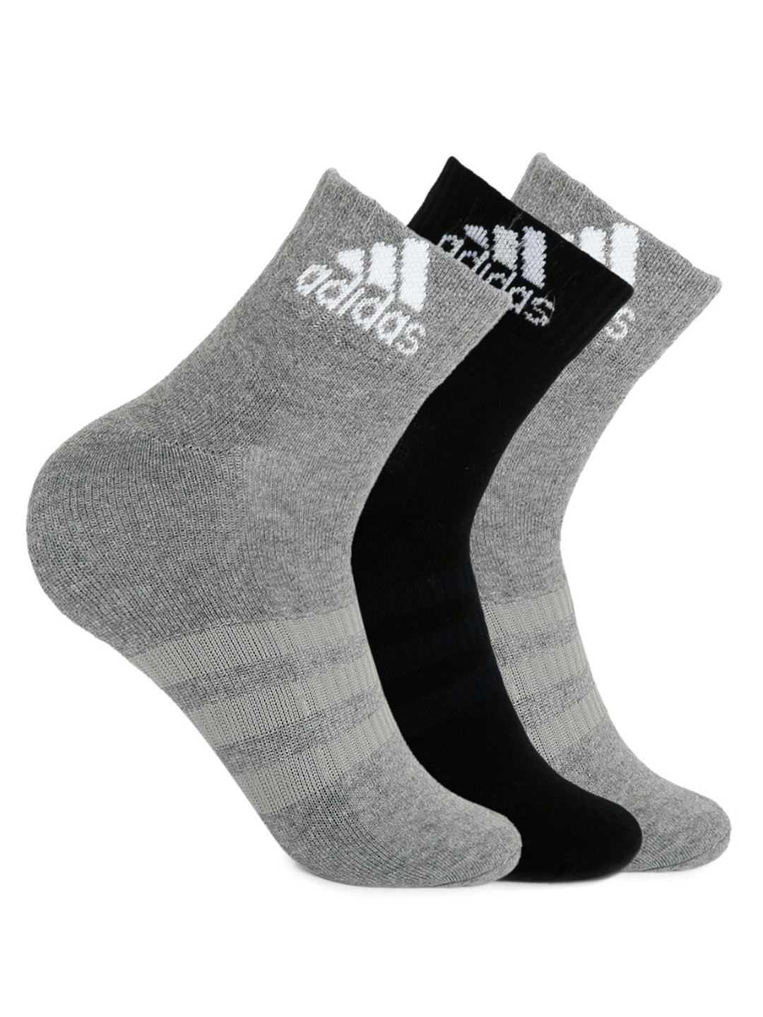 

ADIDAS Men Pack of 3 Assorted Flat Low Cut Socks, Black