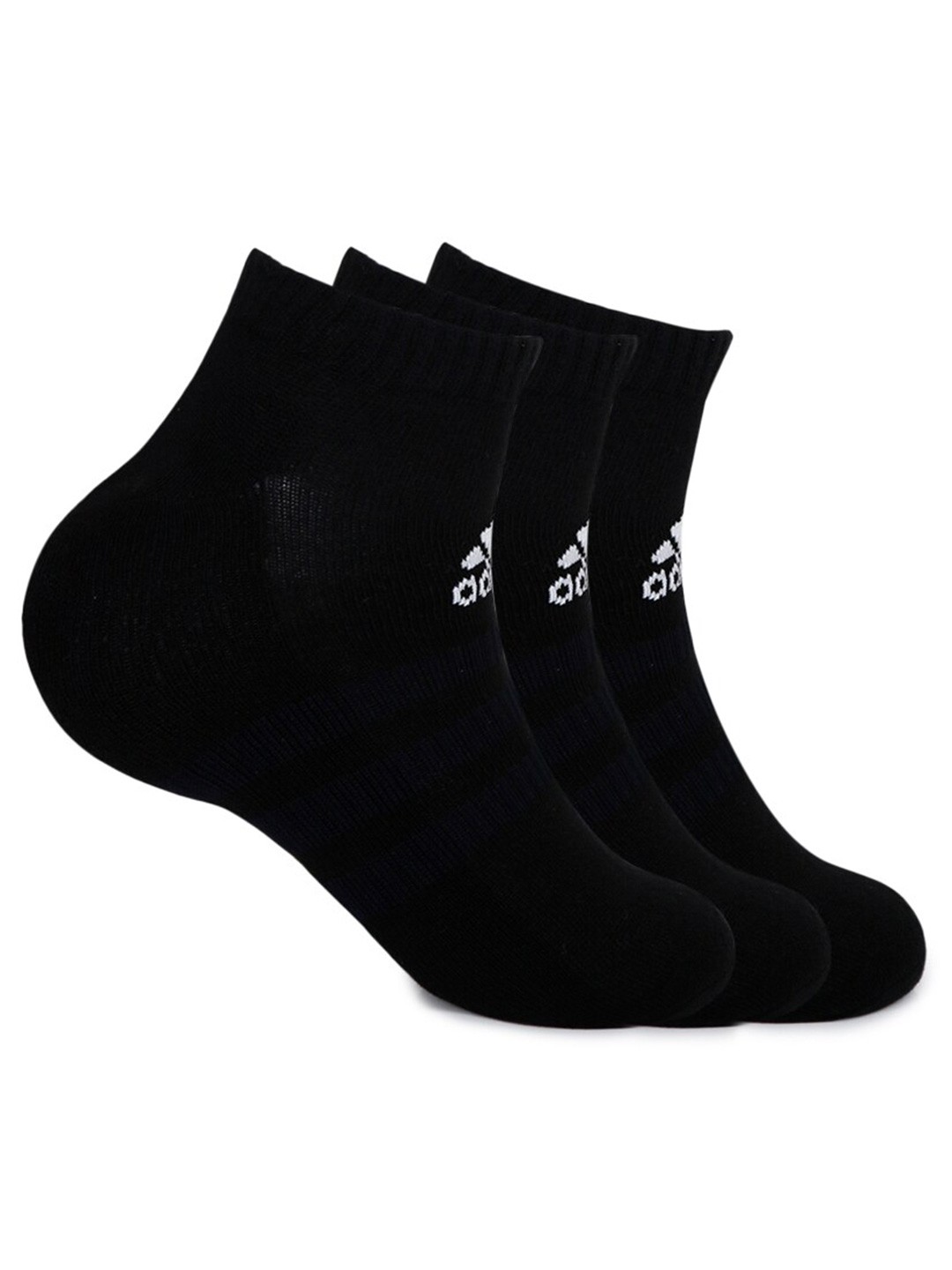 

ADIDAS Men Pack of 3 Assorted Flat Low Cut Socks, Black
