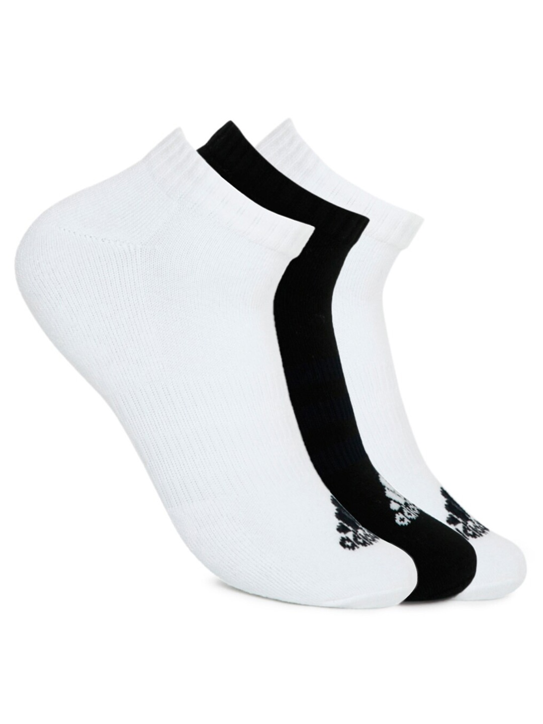 

ADIDAS Men Pack of 3 Assorted Flat Low Cut Socks, Black