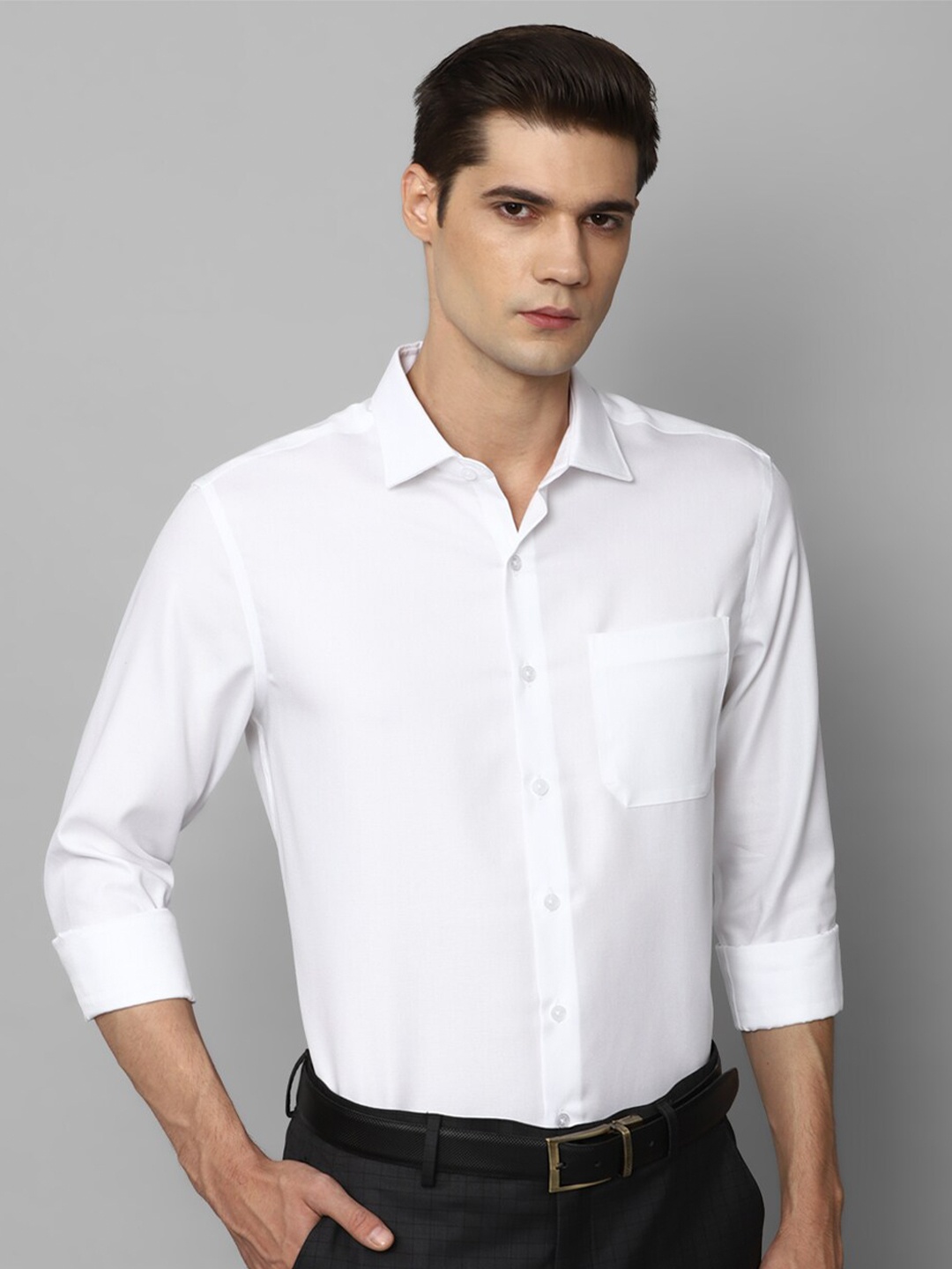 

Louis Philippe Men Slim Fit Opaque Formal Shirt, White
