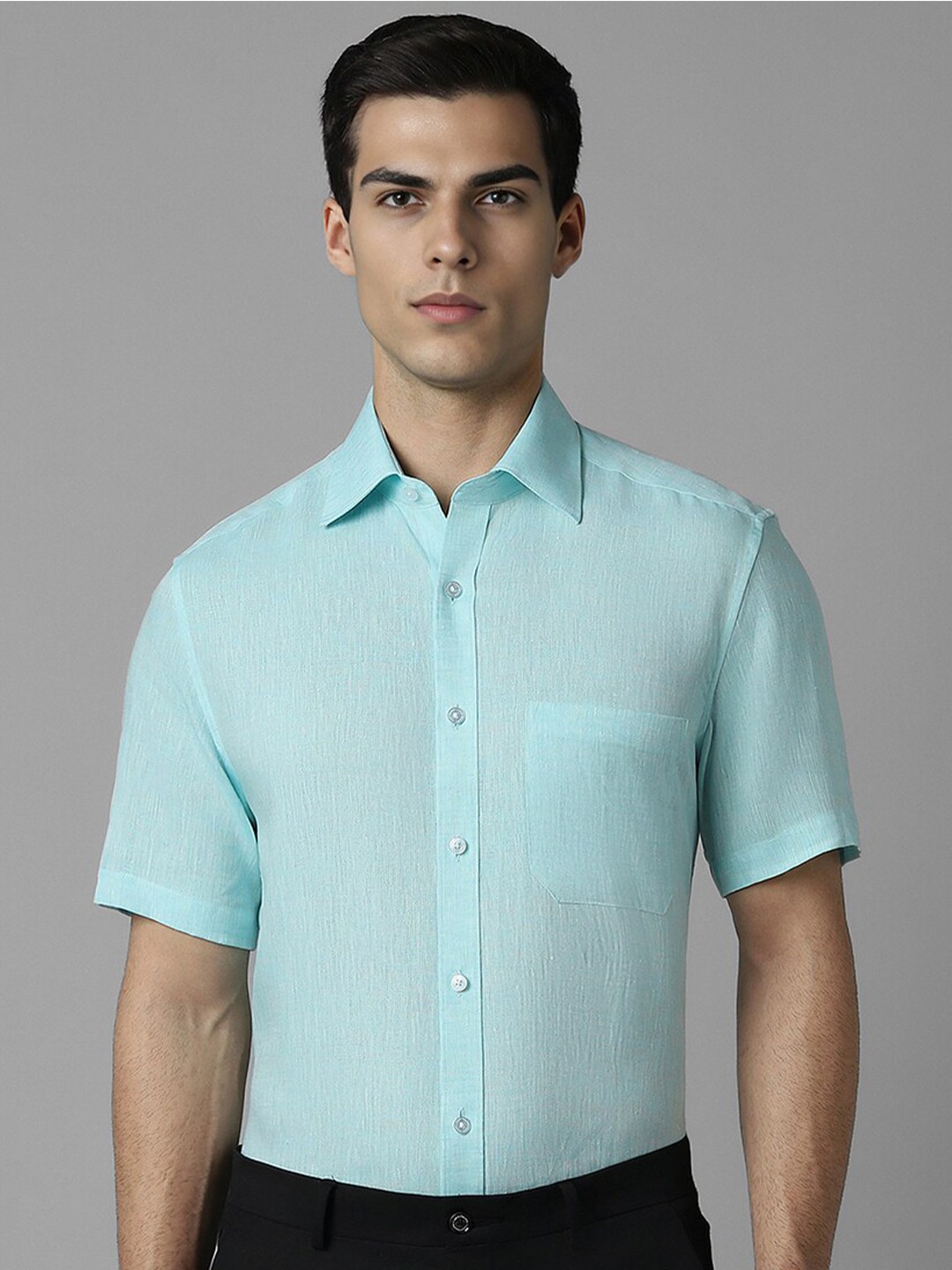 

Louis Philippe Men Opaque Formal Shirt, Green