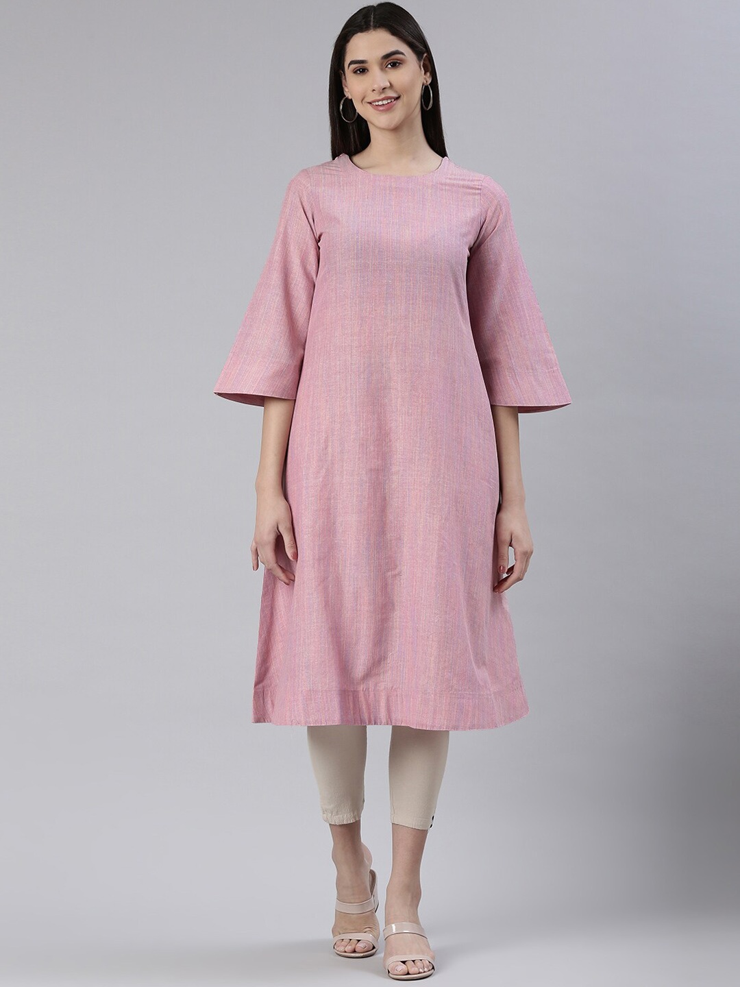 

KALINI Round Neck Kurta, Pink