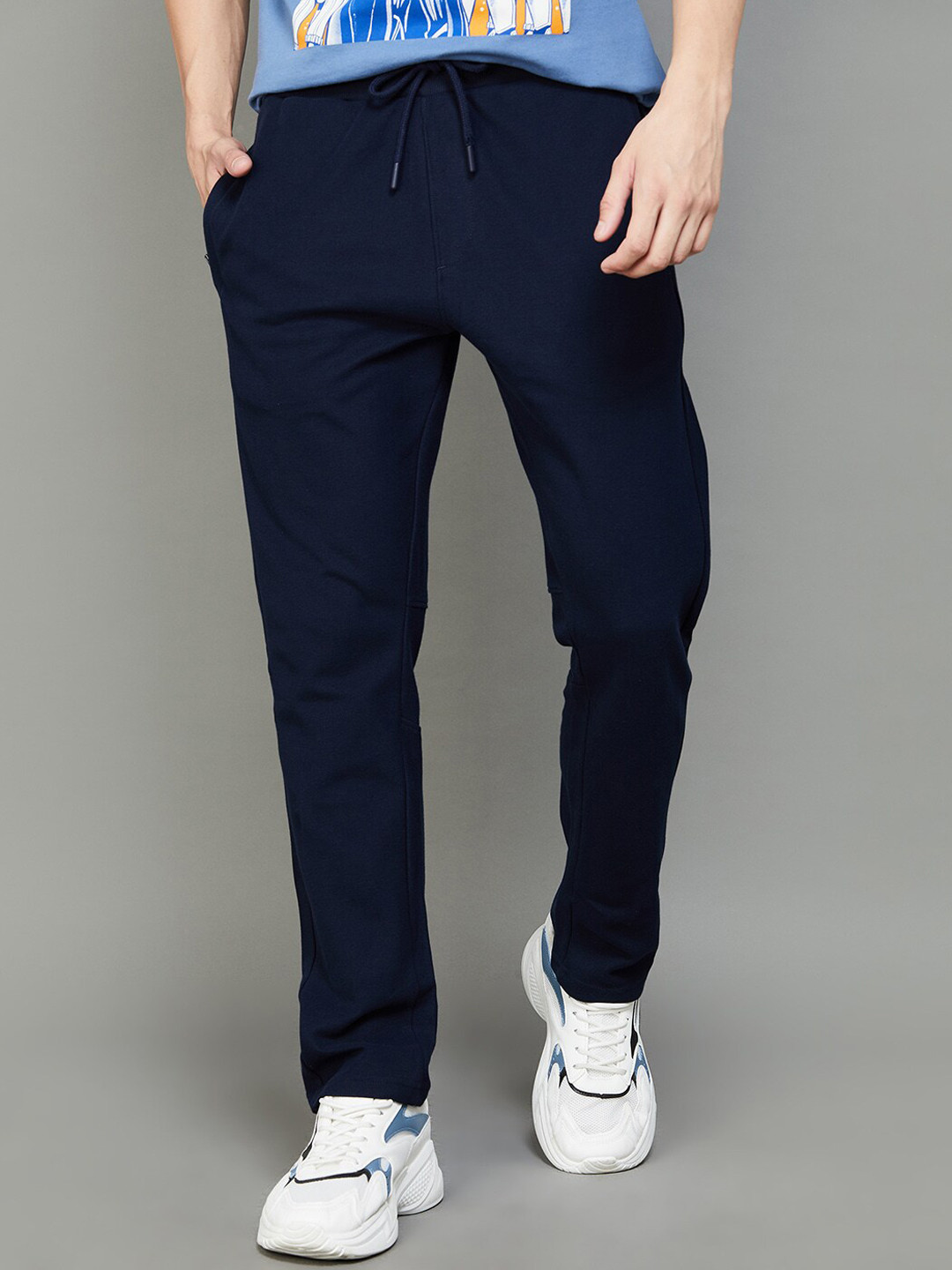 

Fame Forever by Lifestyle Men Cotton Slim-Fit Track Pants, Blue