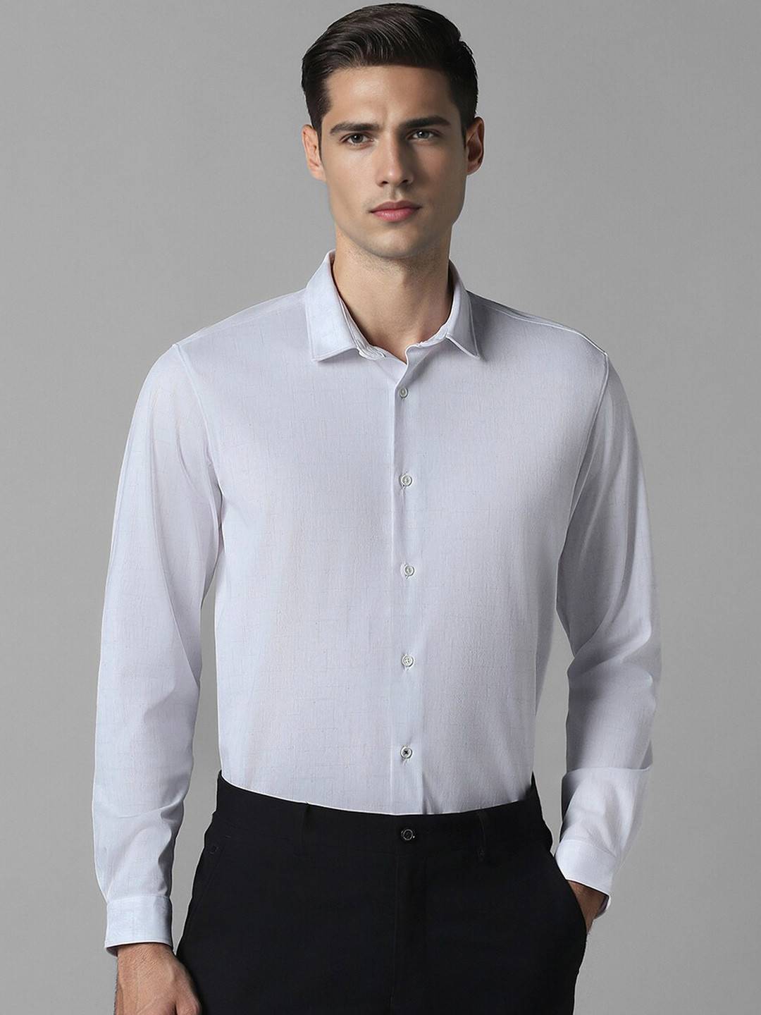 

Louis Philippe Sport Men Slim Fit Opaque Casual Shirt, White