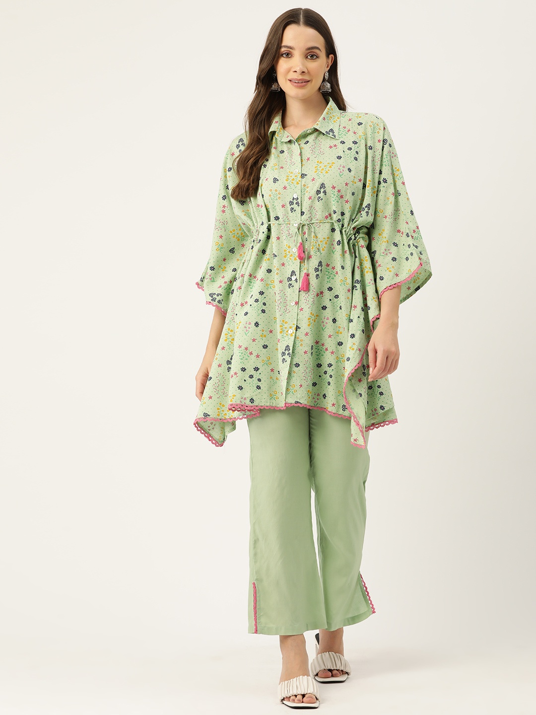

MISRI Floral Printed Co-Ords, Green