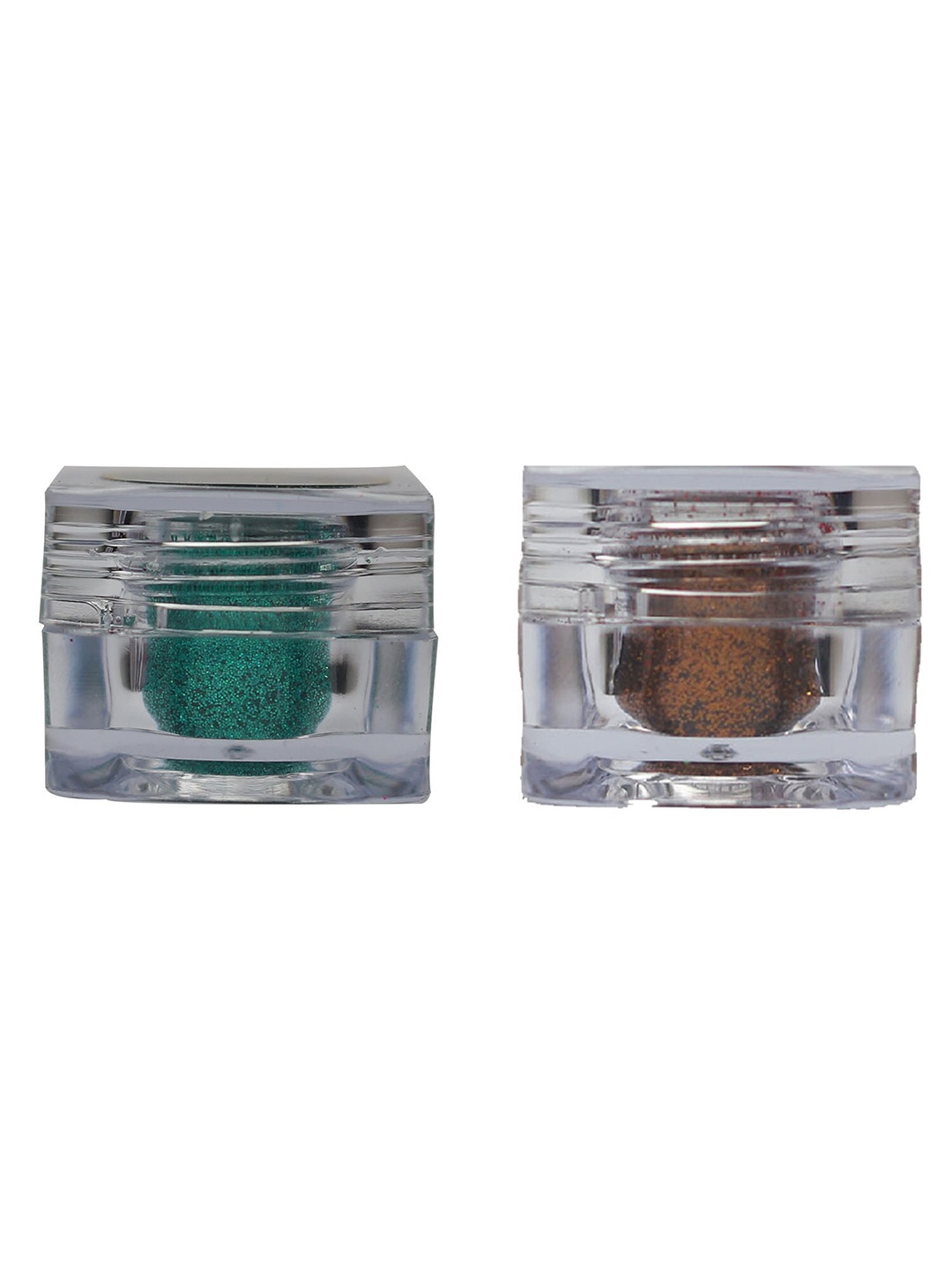 

Veoni BELLE Holographic HD 2-Pcs Glitter Eyeshadow - 5g Each - Sea Green & Copper, Multi