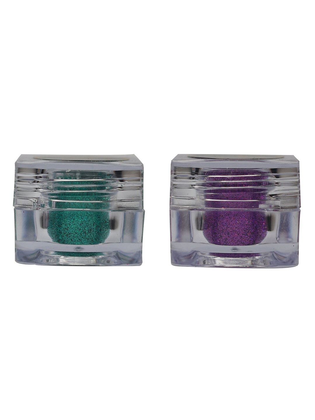 

Veoni BELLE Holographic HD 2-Pcs Glitter Eyeshadow - 5g Each - Sea Green & Violet Purple, Multi