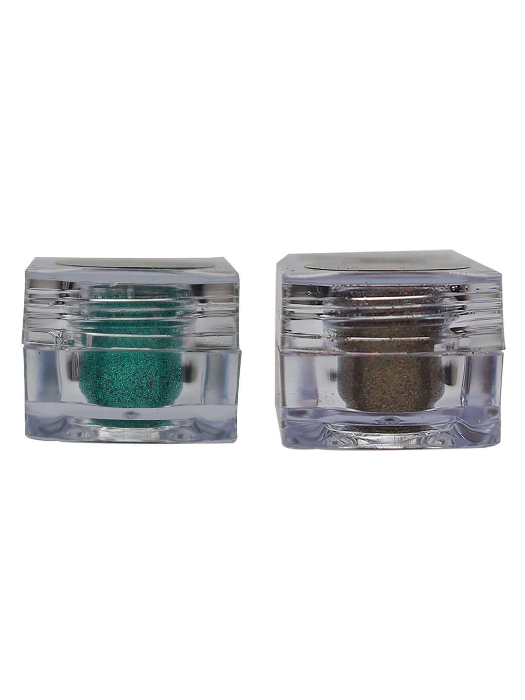 

Veoni BELLE Holographic Set Of 2 HD Glitter Eyeshadow-5g Each-Sea Green-Antique Gold