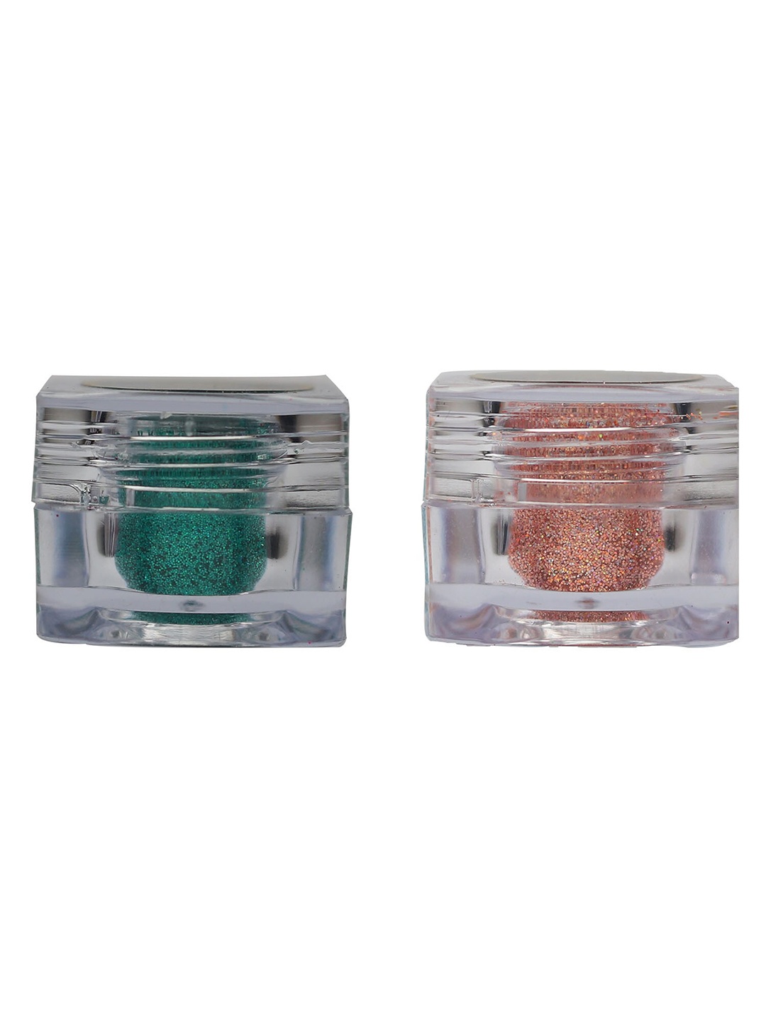 

Veoni BELLE Holographic Set Of 2 HD Glitter Eyeshadow-5g Each-Sea Green 12-Peach 11