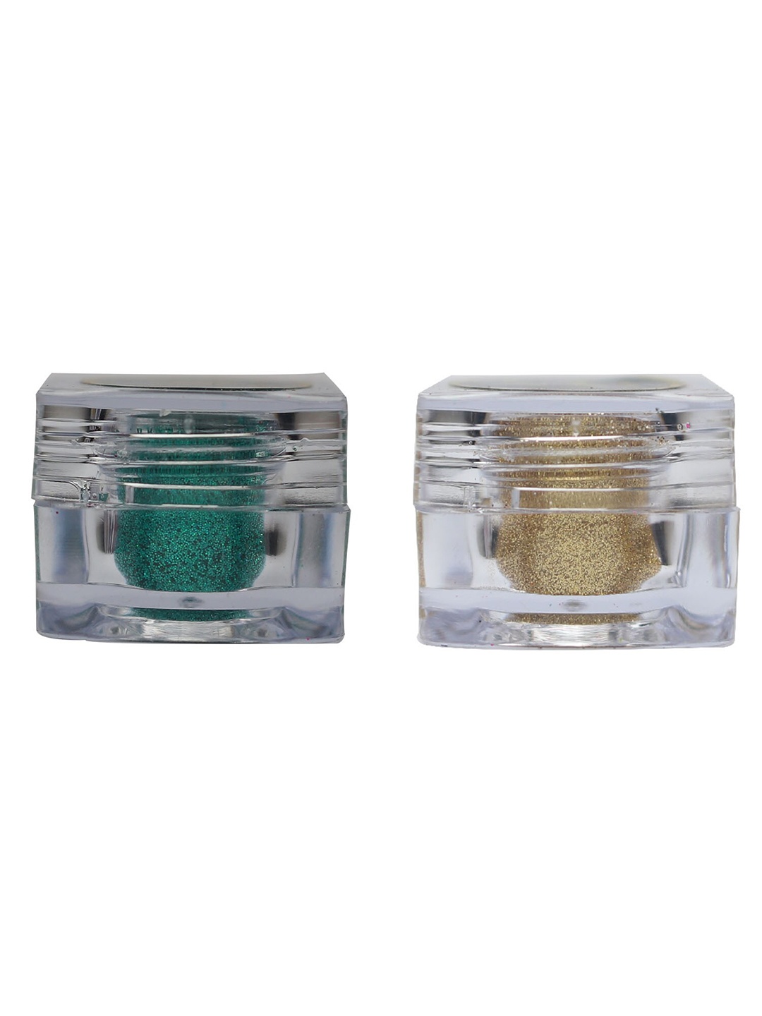 

Veoni BELLE Holographic Set Of 2 HD Glitter Eyeshadow-5g Each-Sea Green 12-Pure Gold 15