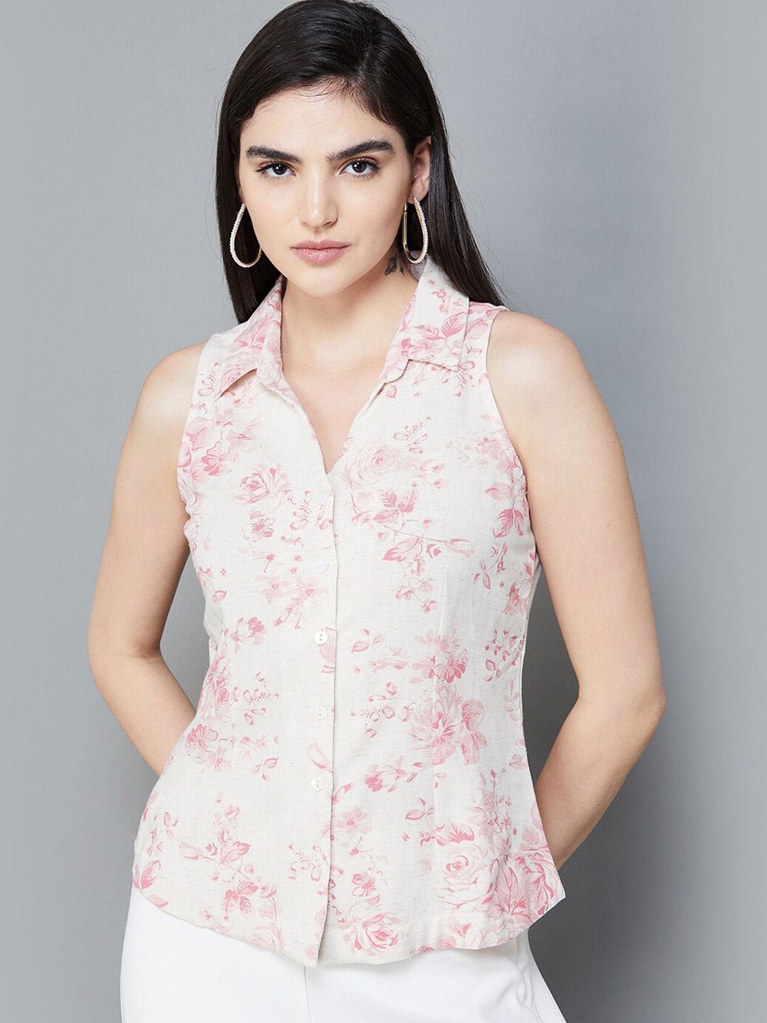 

CODE by Lifestyle Floral Printed Top, Pink