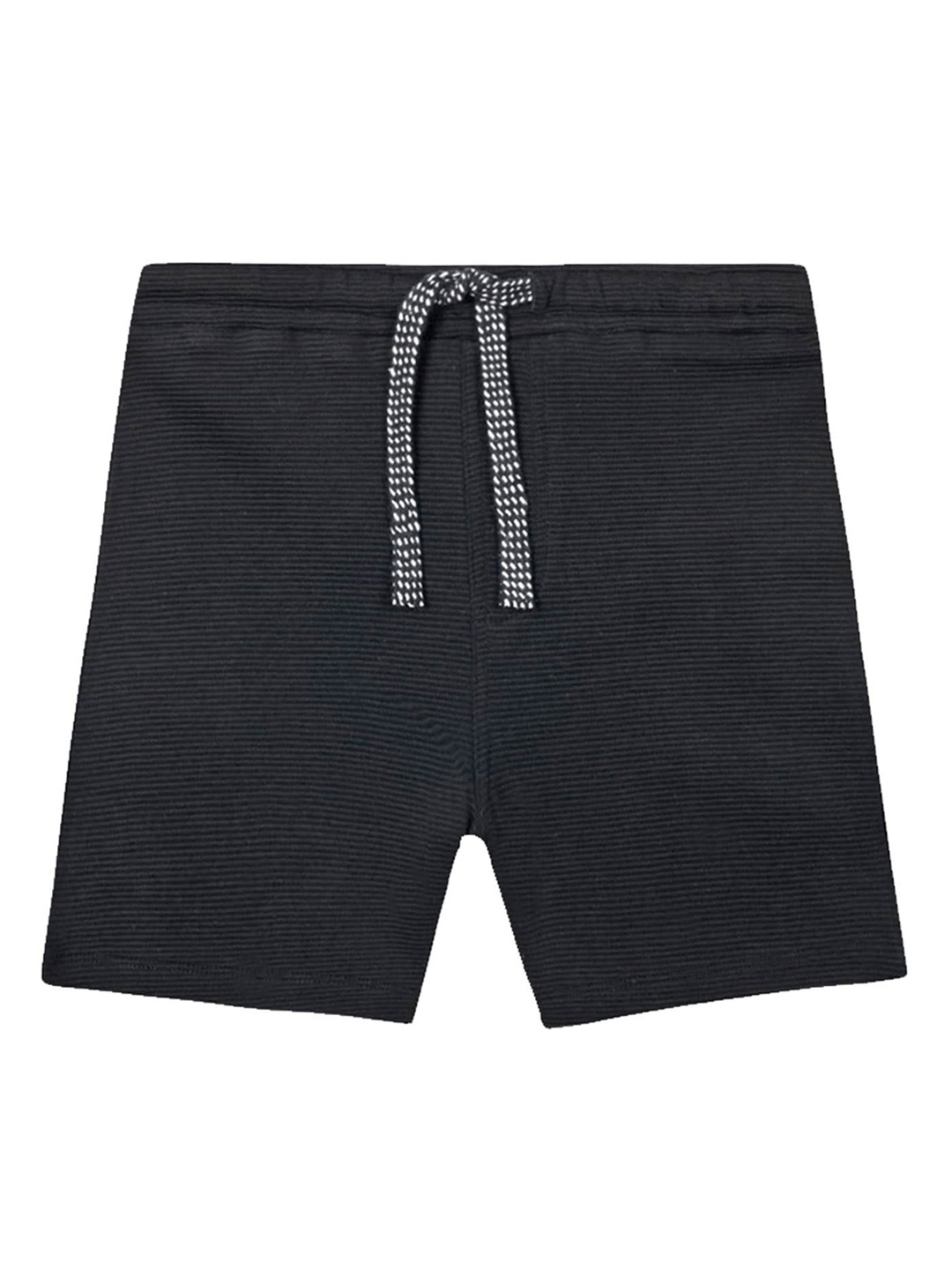

Anthrilo Boys Textured Mid-Rise Cotton Shorts, Black