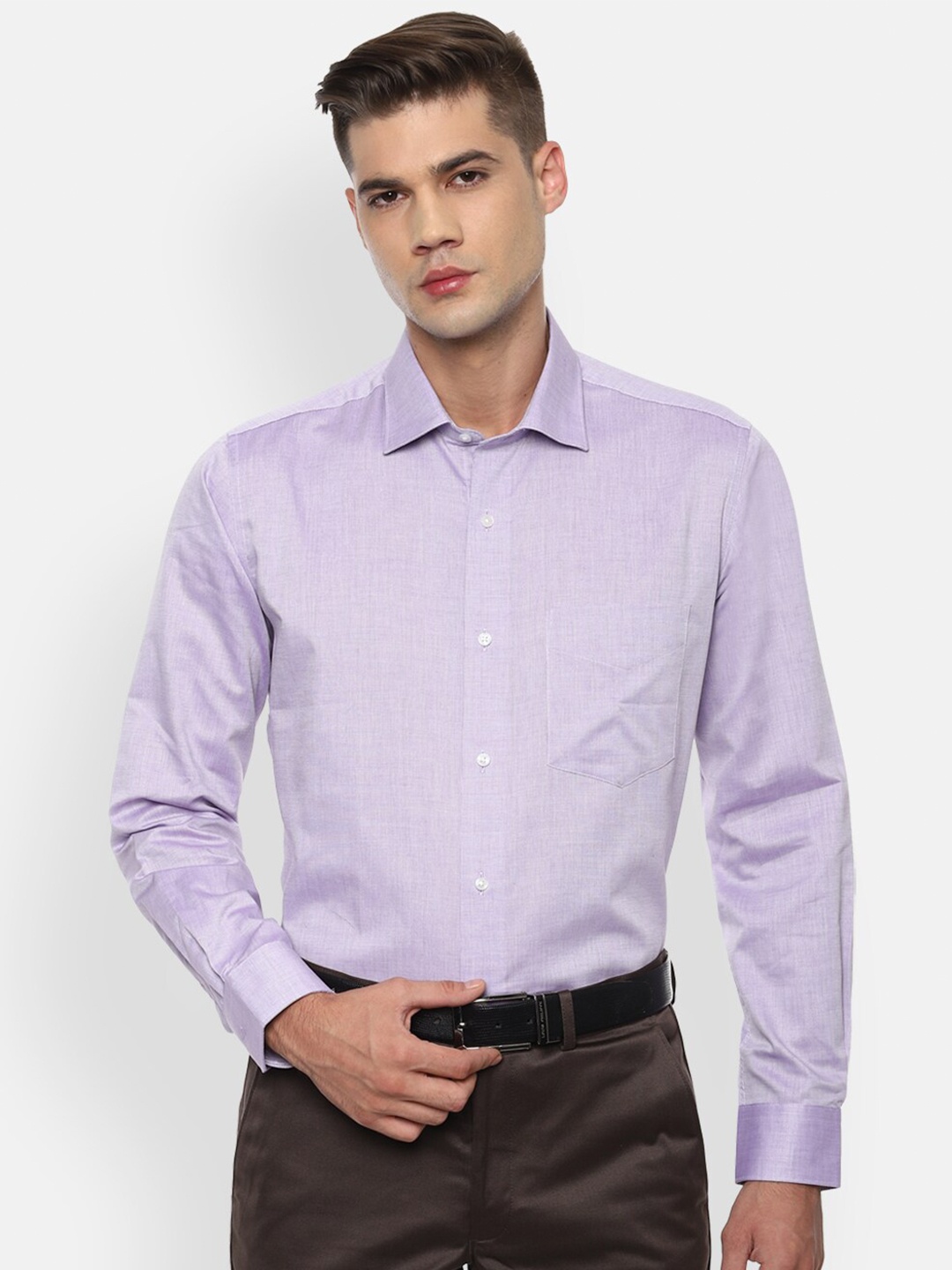 

Van Heusen Men Opaque Formal Shirt, Purple