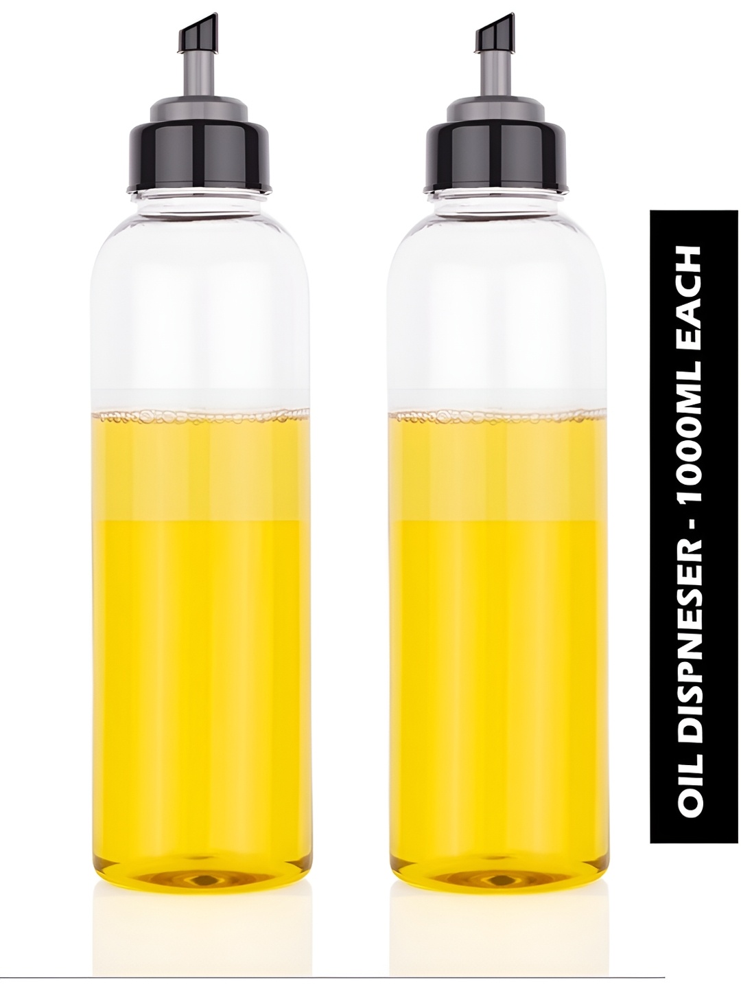 

2Mech Black & Transparent 2 Pieces Oil Dispenser 1L