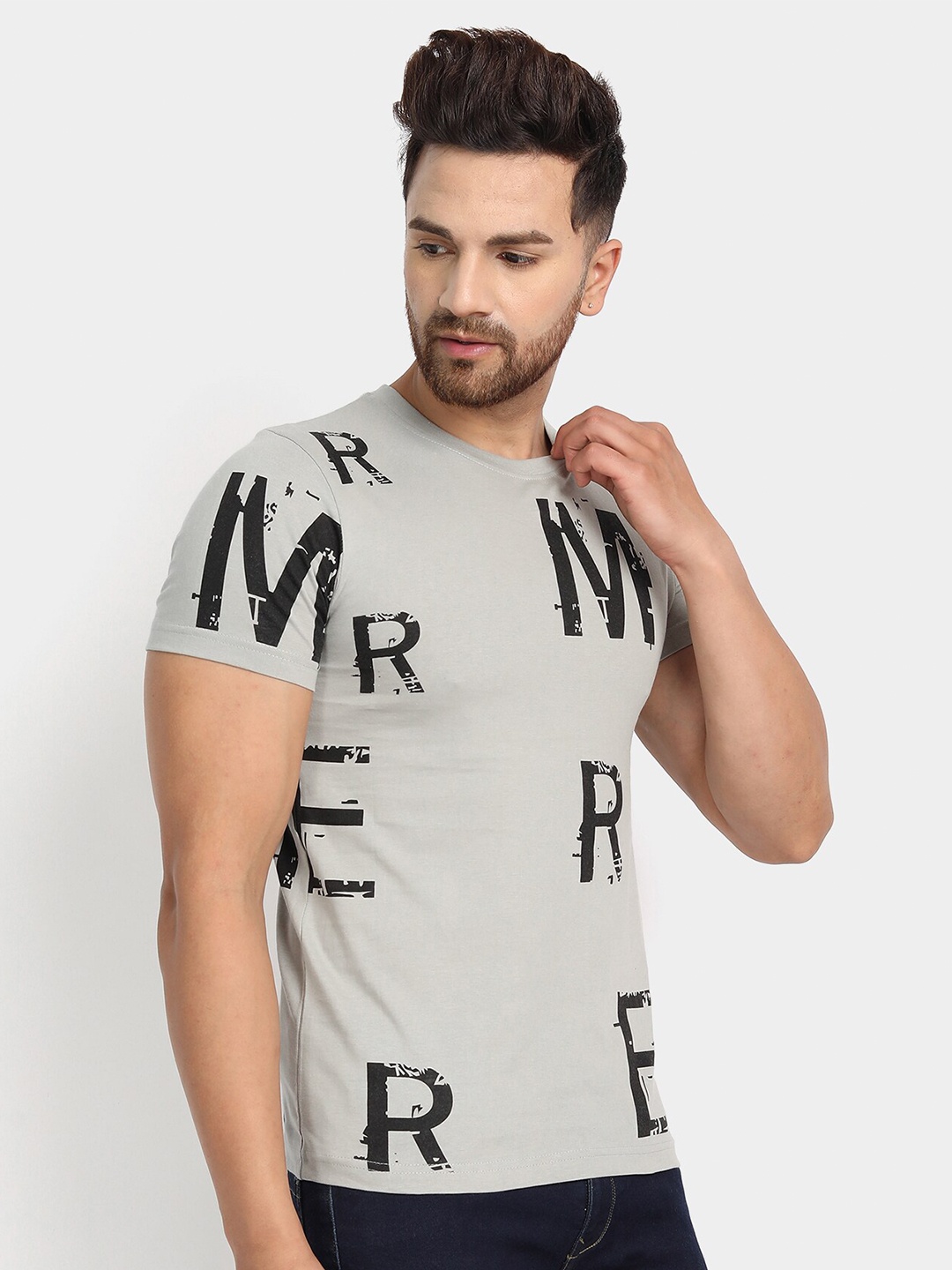 

jugular Men Camouflage Printed Pockets T-shirt, Grey